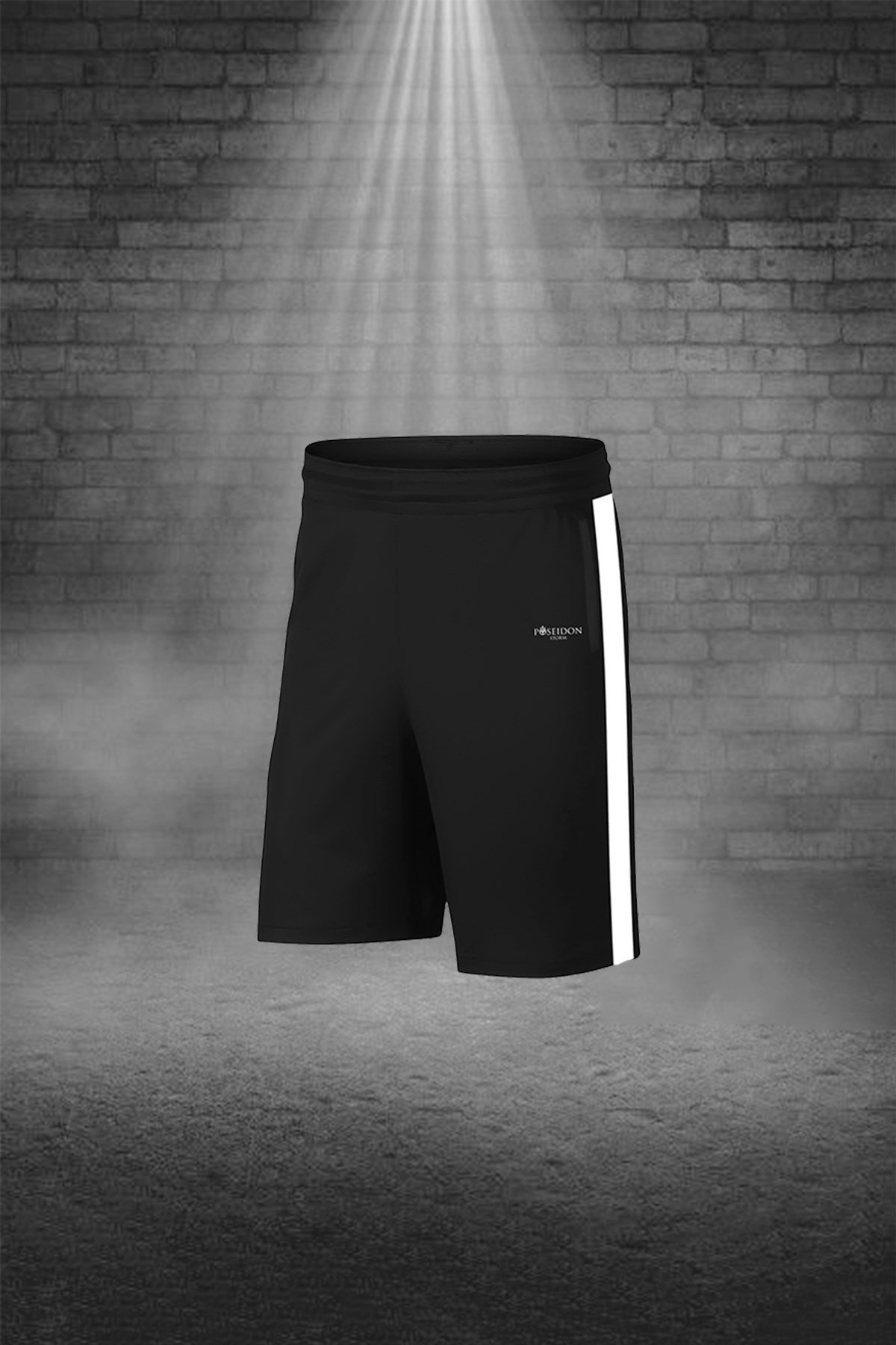 Büyük Beden Erkek Siyah Dri-Fit Kumaş Baskısız Yuvarlak Yaka Kısa Kol Tişört Şort Alt Üst Takımı  4XL-10XL