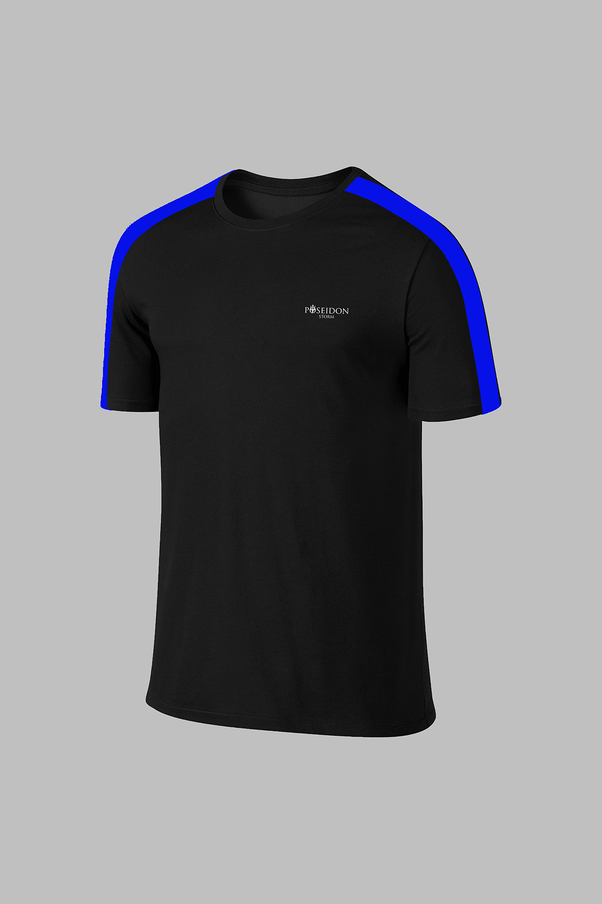 Büyük Beden Erkek Siyah Dri-Fit Kumaş Baskısız Yuvarlak Yaka Kısa Kol T-shirt (4XL- 10XL)