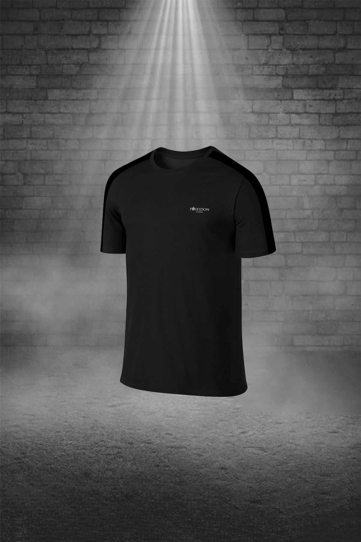 Büyük Beden Erkek Siyah Dri-Fit Kumaş Yuvarlak Yaka Cepli Şık Konforlu Tişört Şort  4XL-10XL