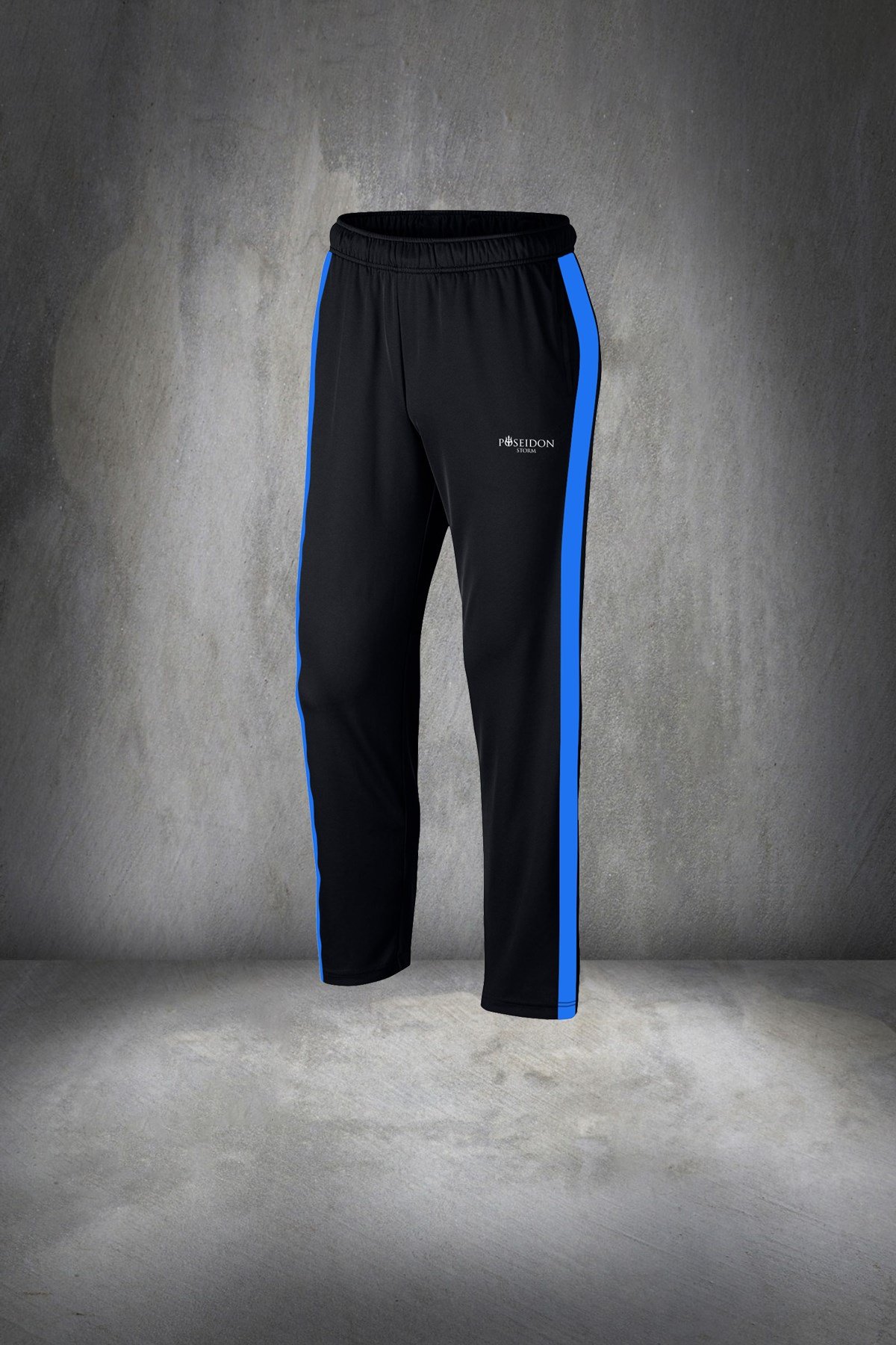 Büyük Beden Erkek Siyah Günlük Sporcu Eşofman Takımı 4XL-10XL - mavi ön detay - M12
