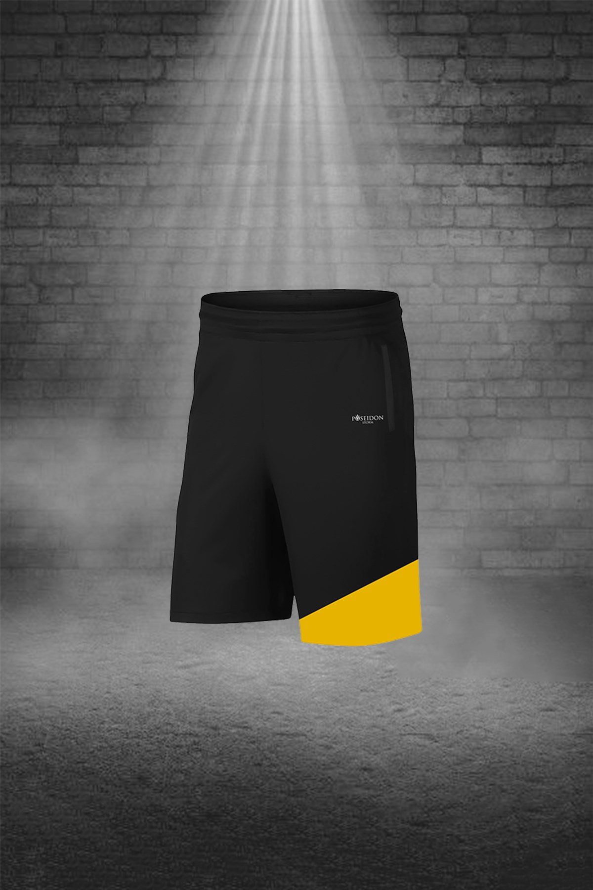 Büyük Beden Erkek Siyah Günlük Sporcu Tişört ve Şort Takımı 4XL-10XL - sarı parçalı v - M5
