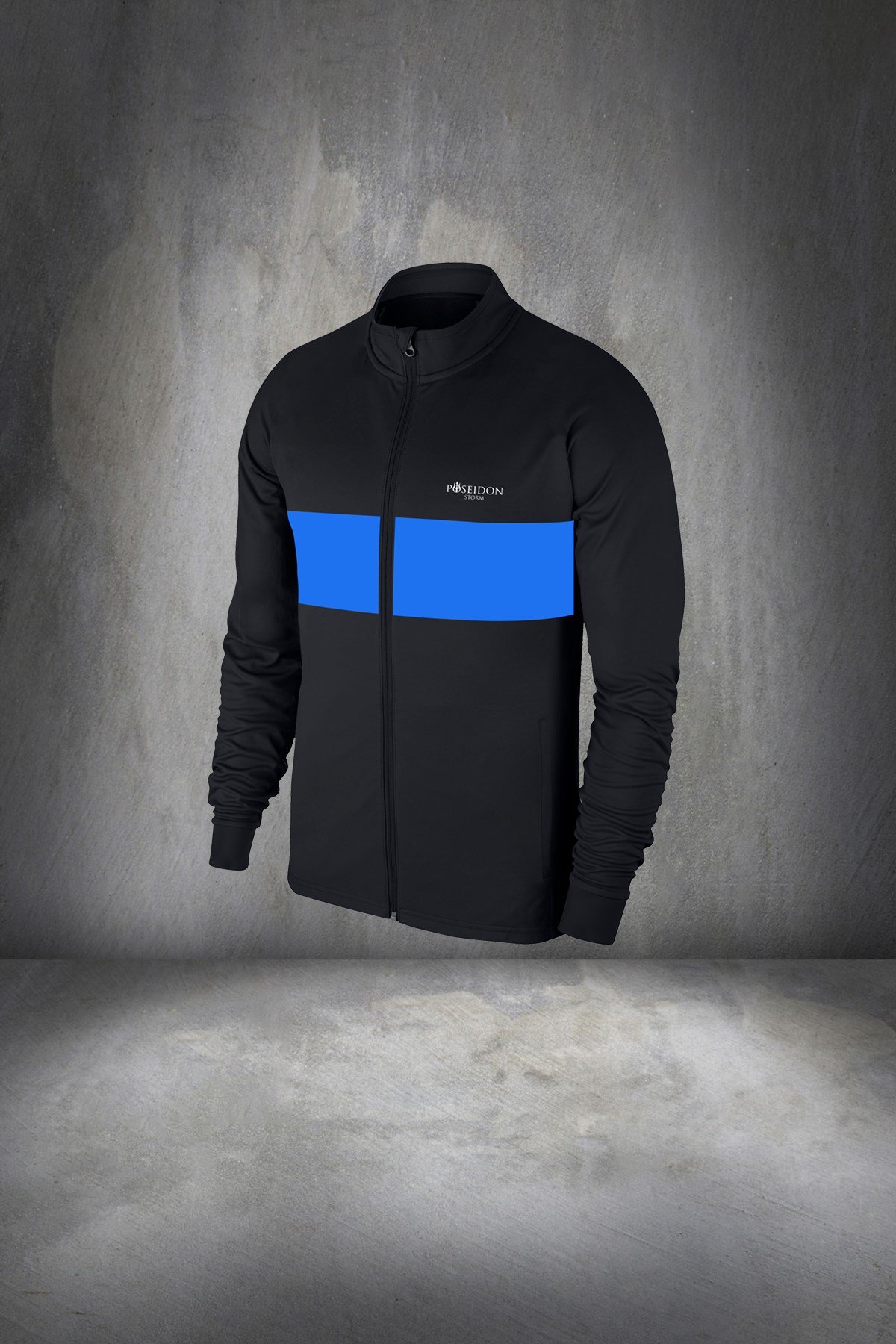 Büyük Beden Erkek Siyah Günlük Sporcu Eşofman Takımı 4XL-10XL - mavi ön detay - M12