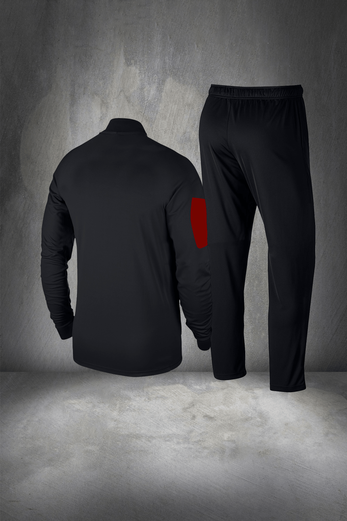 Büyük Beden Erkek Siyah Supra Penye Kumaş Cep Detaylı Rahat  Eşofman Seti  4XL-10XL