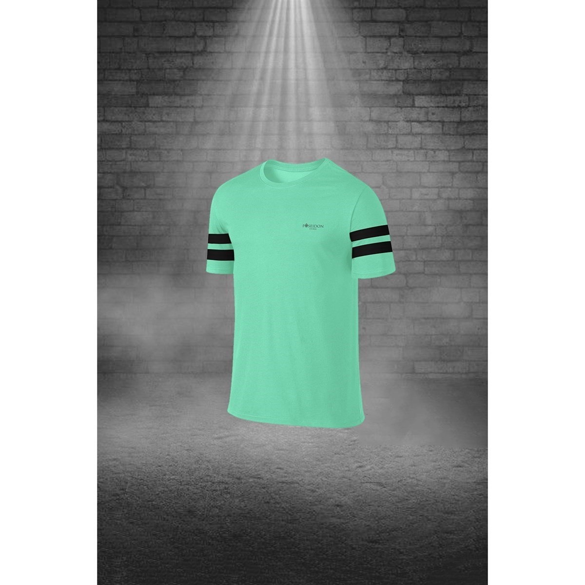 Büyük Beden Erkek Su Yeşili Dri-Fit Kumaş Yürüyüş ve Koşu için Konforlu Cepli Sıfır Yaka Tişört Şort İkili Alt Üst Seti   4XL-10XL