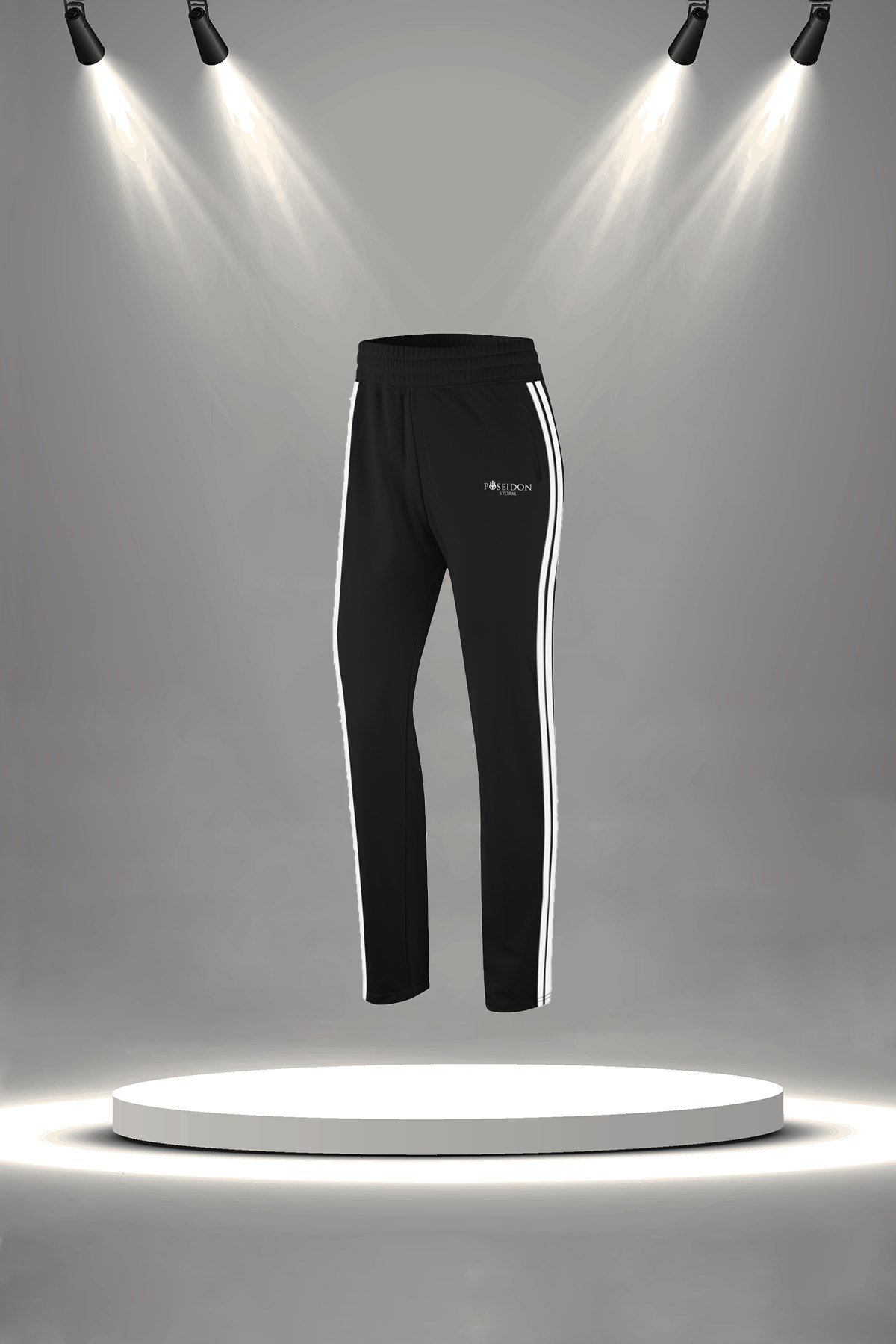 Büyük Beden Kadın Beyaz Günlük Sporcu Eşofman Takımı 4XL-8XL çift şerit - M2