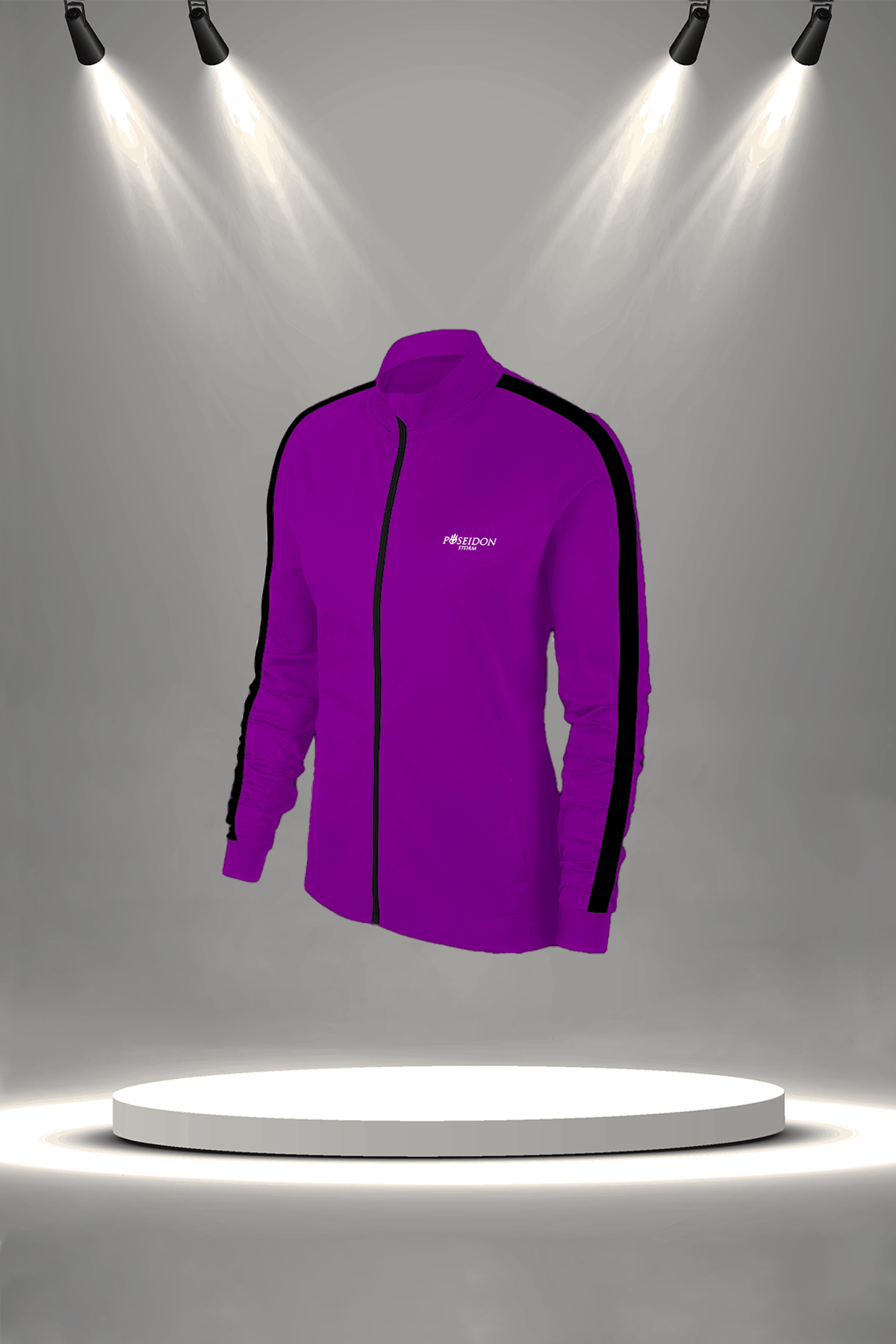 Büyük Beden Kadın Mor İnterlok Kumaş Yürüyüş Antrenman Fitness Eşofman Seti  (4XL-10XL)