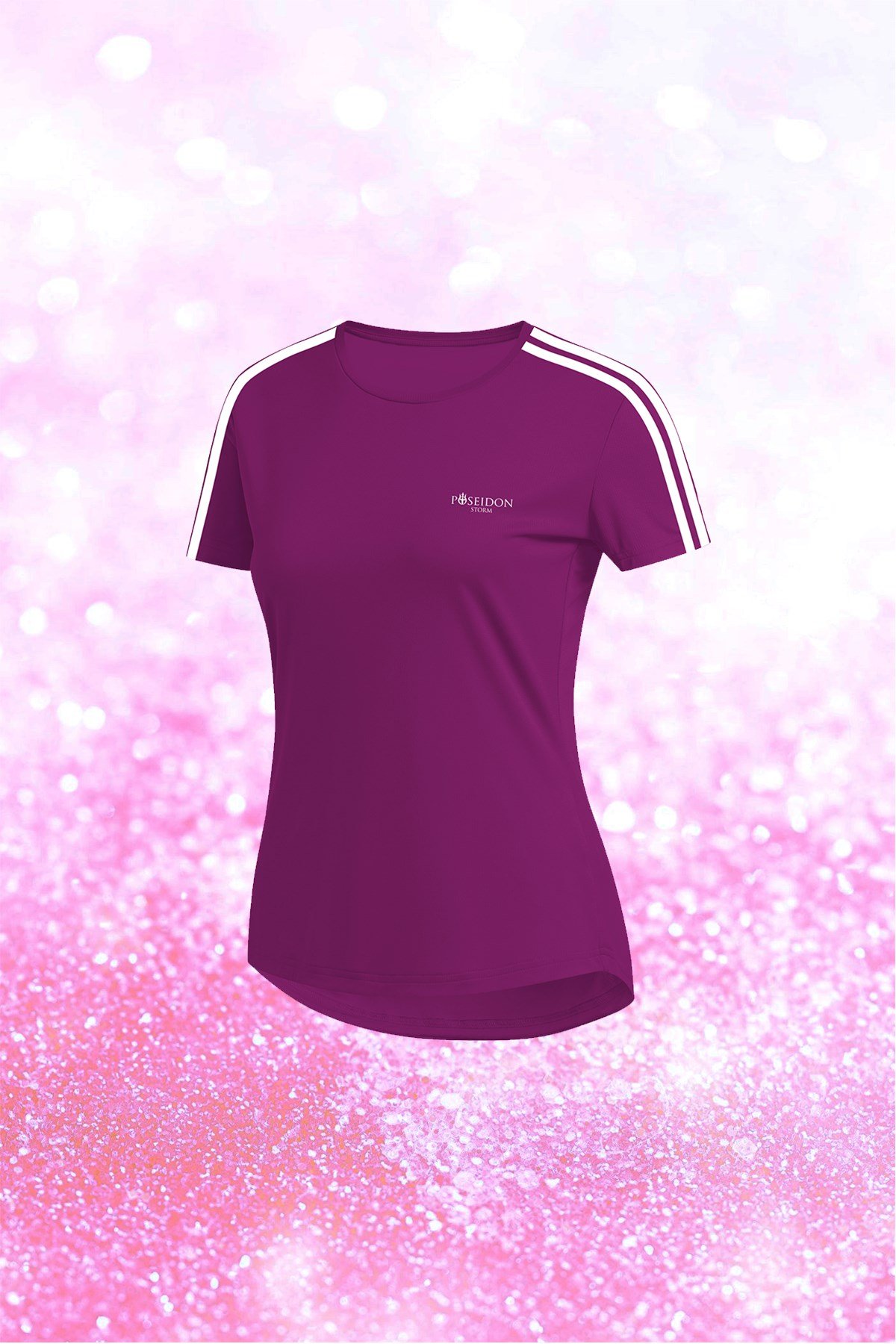 Büyük Beden Kadın Mor Yeşili Dri-Fit Kumaş Baskısız Yuvarlak Yaka Kısa Kol T-shirt  4XL-10XL