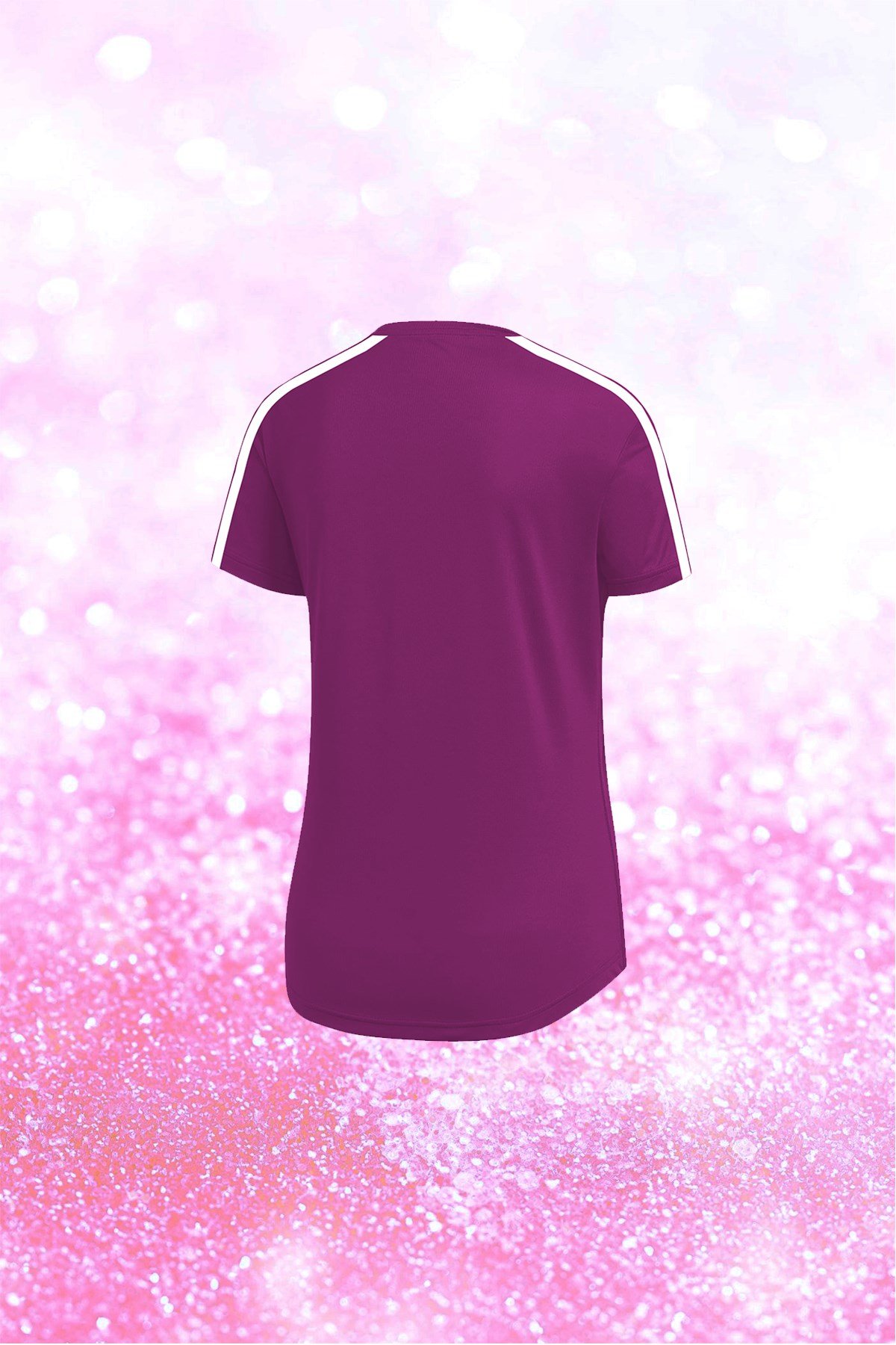 Büyük Beden Kadın Mor Yeşili Dri-Fit Kumaş Baskısız Yuvarlak Yaka Kısa Kol T-shirt  4XL-10XL