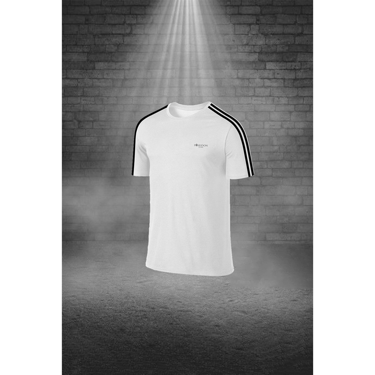 Erkek Beyaz Dri-Fit Kumaş Baskısız Yuvarlak Yaka Kısa Kol Tişört Şort Alt Üst Takım S-3XL