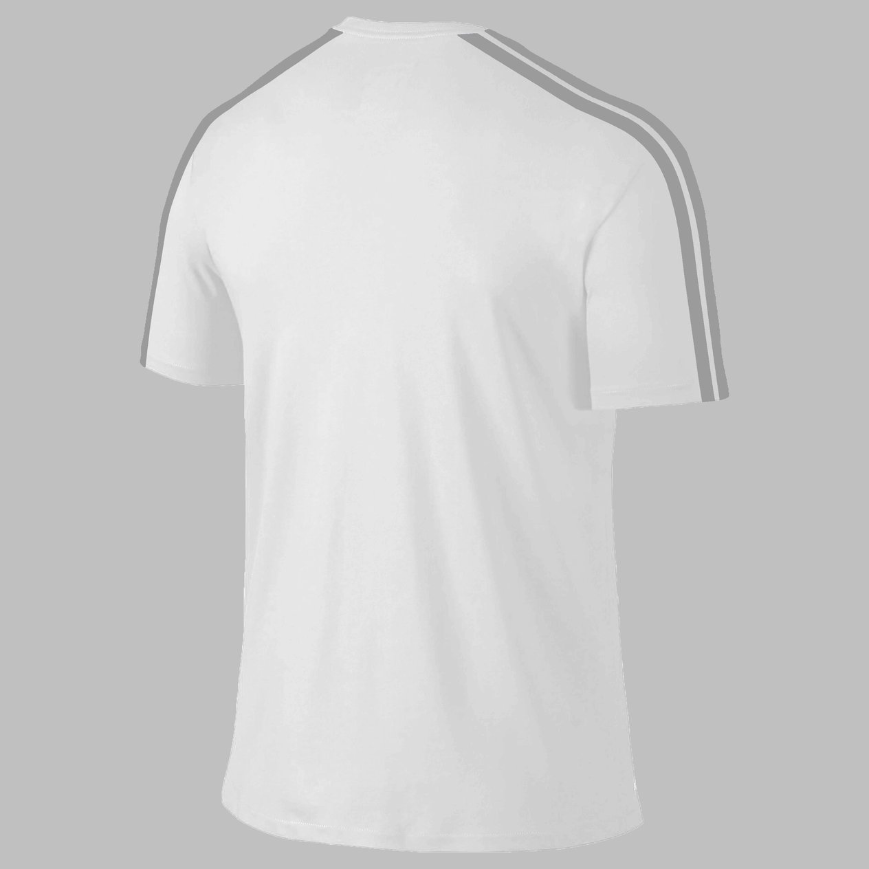 Erkek Beyaz Dri-Fit Kumaş Düz Kısa Kol Koşu için Konforlu T-shirt S-3XL