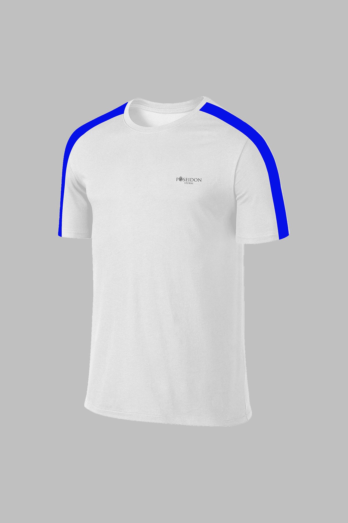 Erkek Beyaz Dri-Fit Kumaş Spor için Konforlu Bisiklet Yaka Tshirt S-3XL