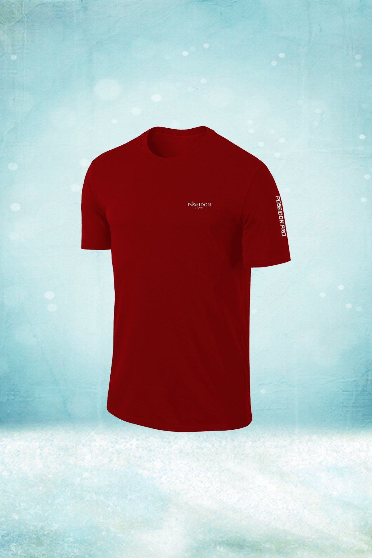 Erkek Bordo Günlük Sporcu Tişörtü S-3XL - Poseidon pro - M6