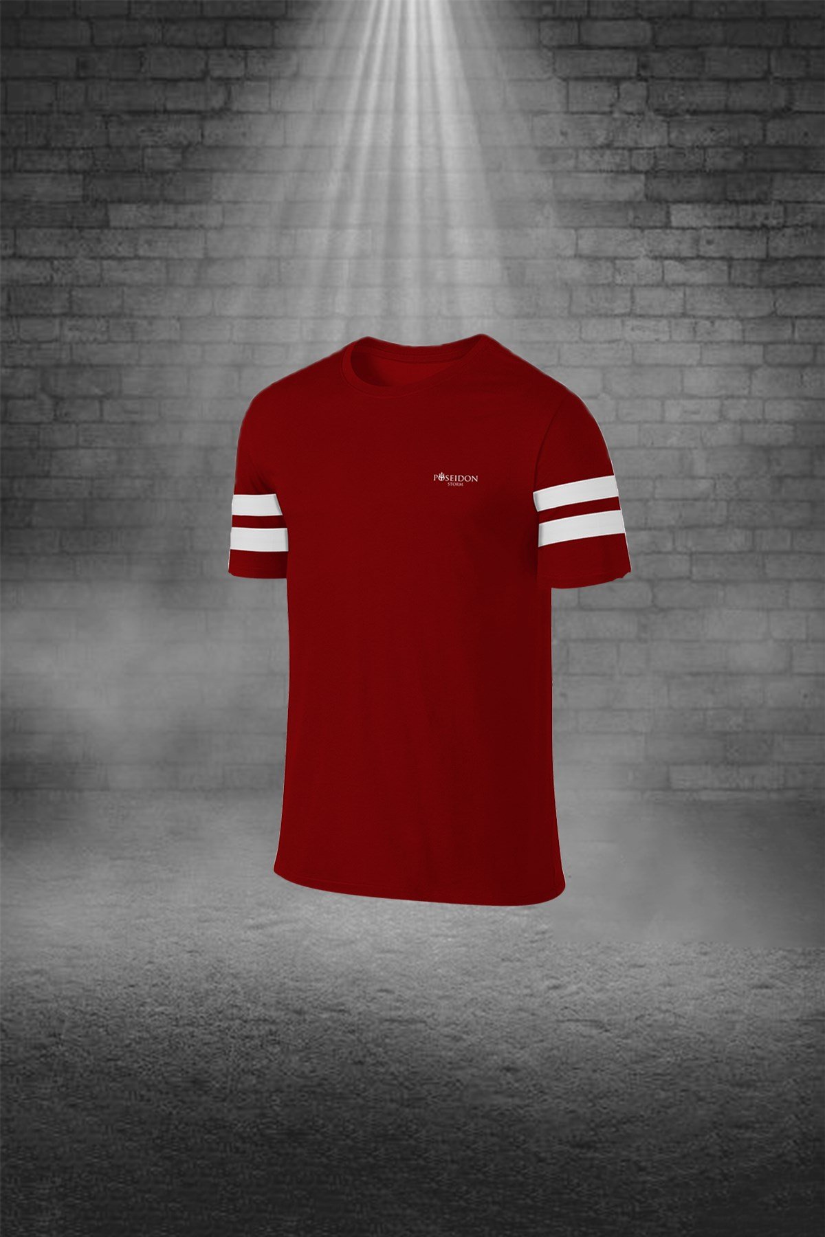 Erkek Bordo Sporcu Tişört ve Şort Takımı S-3XL - siyah iki bant - M4