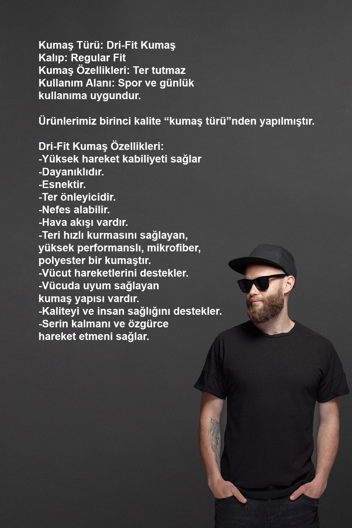Erkek Haki Dri-Fit Kumaş Yürüyüş ve Koşu için Konforlu Cepli Sıfır Yaka Tişört Şort İkili Alt Üst Seti S-3XL
