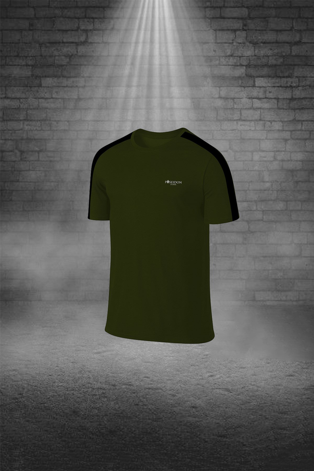 Erkek Haki Dri-Fit Kumaş Yürüyüş ve Koşu için Konforlu Cepli Sıfır Yaka Tişört Şort İkili Alt Üst Seti S-3XL