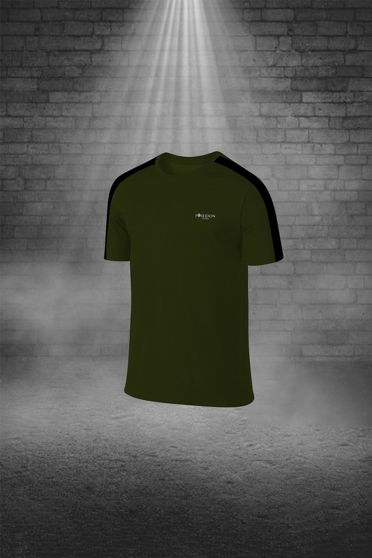 Erkek Haki Dri-Fit Kumaş Yürüyüş ve Koşu için Konforlu Cepli Sıfır Yaka Tişört Şort İkili Alt Üst Seti S-3XL