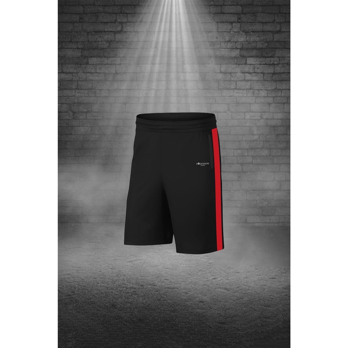 Erkek Kırmızı Dri-Fit Kumaş Baskısız Bisiklet Yaka Kısa Kol Konforlu Alt Üst Takım Şort Tişört Seti S-3XL