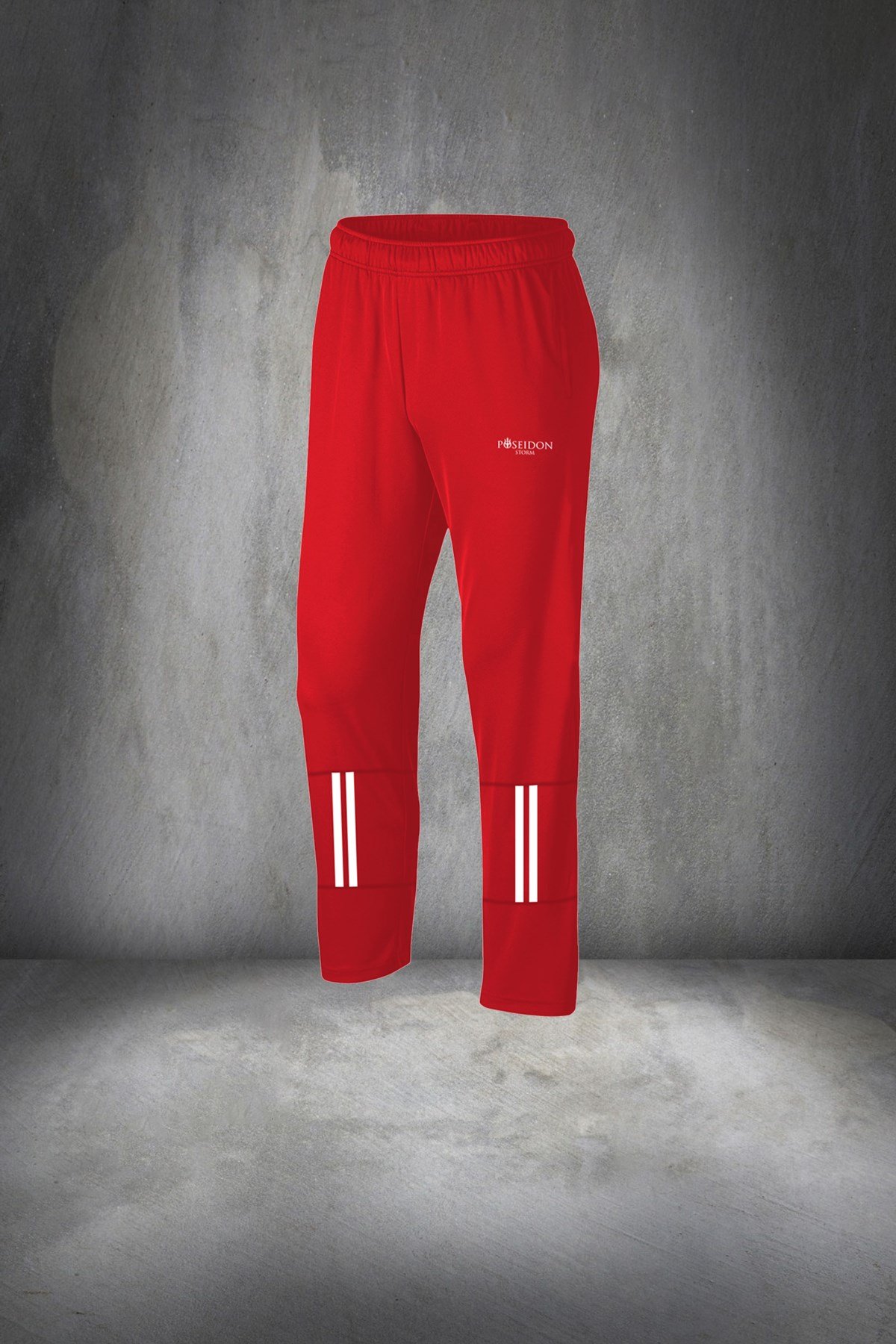 Erkek Kırmızı Günlük Sporcu Eşofman Takımı S-3XL - kolları yarım çift şerit - M16