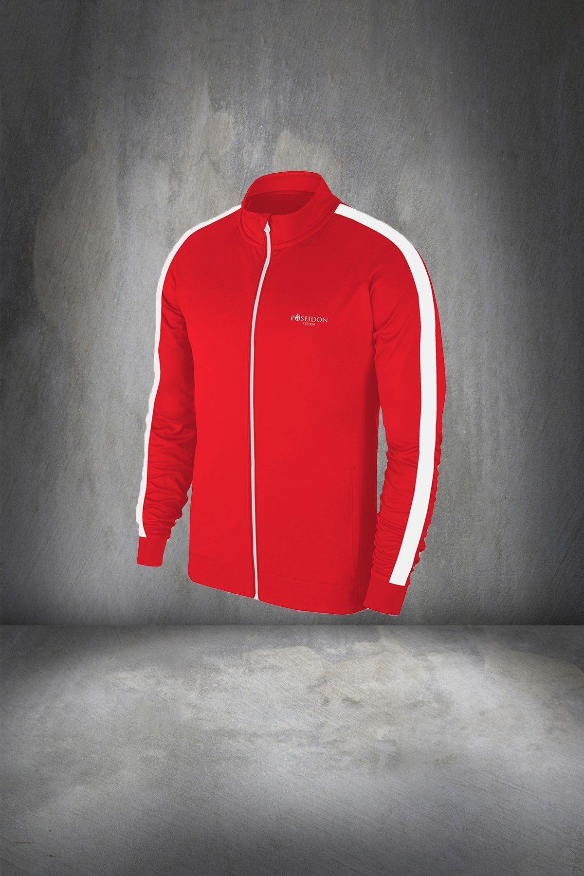Erkek Kırmızı Günlük Sporcu Eşofman Takımı S-3XL beyaz tek bant şerit - M1
