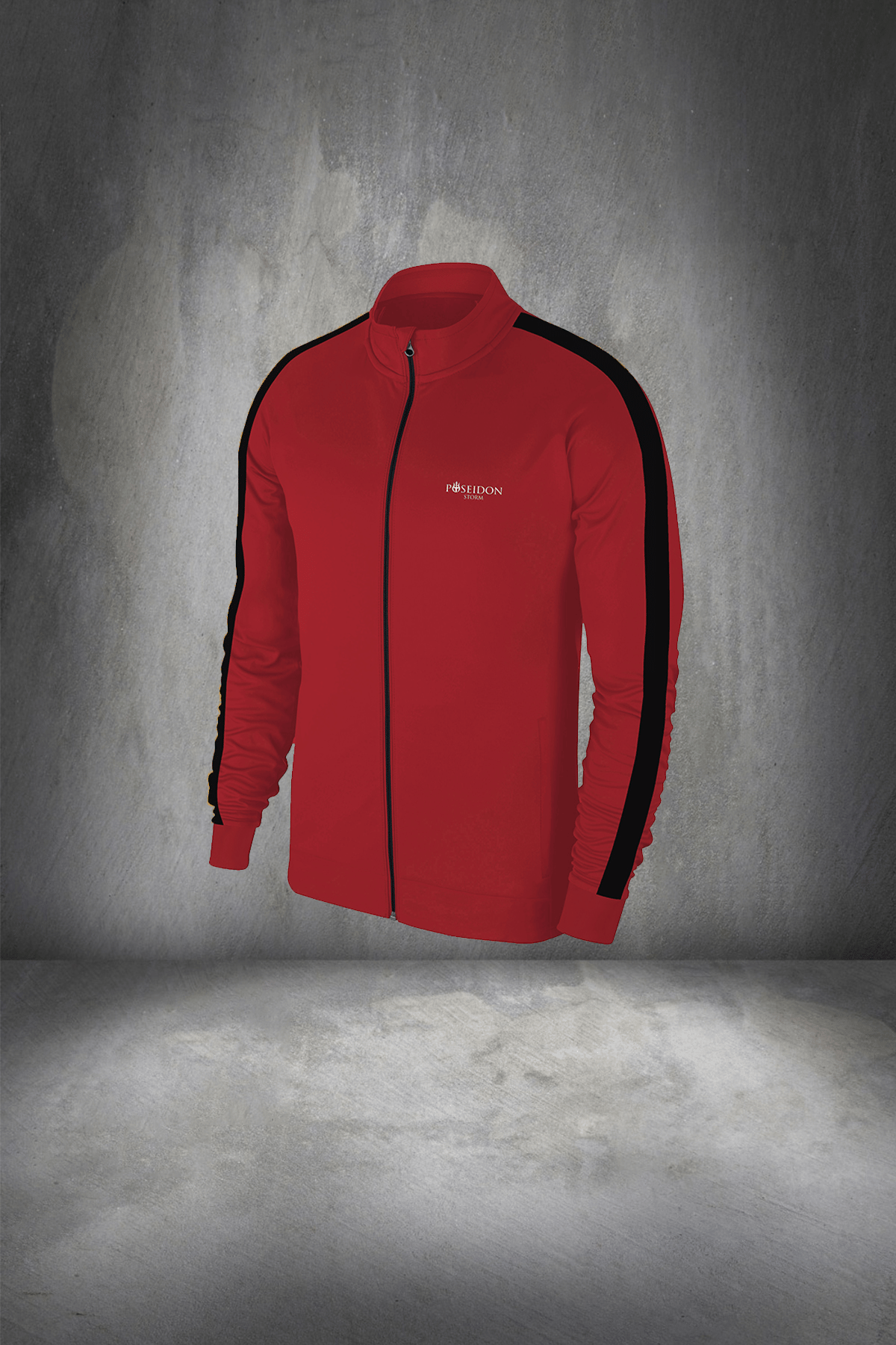 Erkek Kırmızı Özel Supra Penye Kumaş Fermuarlı Rahat Yürüyüş Eşofman Takımı S-3XL