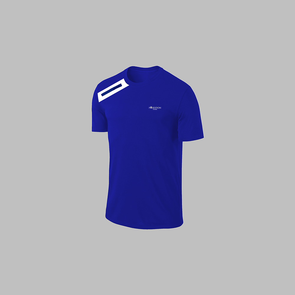 Erkek Mavi Dri-Fit Kumaş Antrenman ve Koşu için Konforlu Cepli Düz Tişört Şort Seti S-3XL