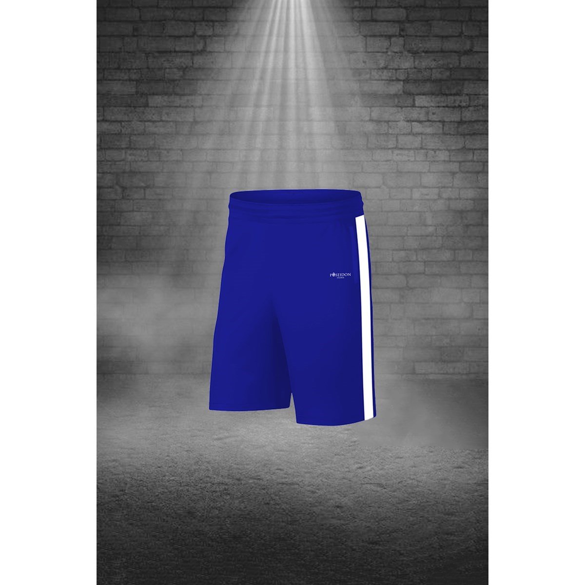 Erkek Mavi Dri-Fit Kumaş Yürüyüş ve Koşu için Konforlu Cepli Sıfır Yaka Tişört Şort İkili Alt Üst Seti S-3XL