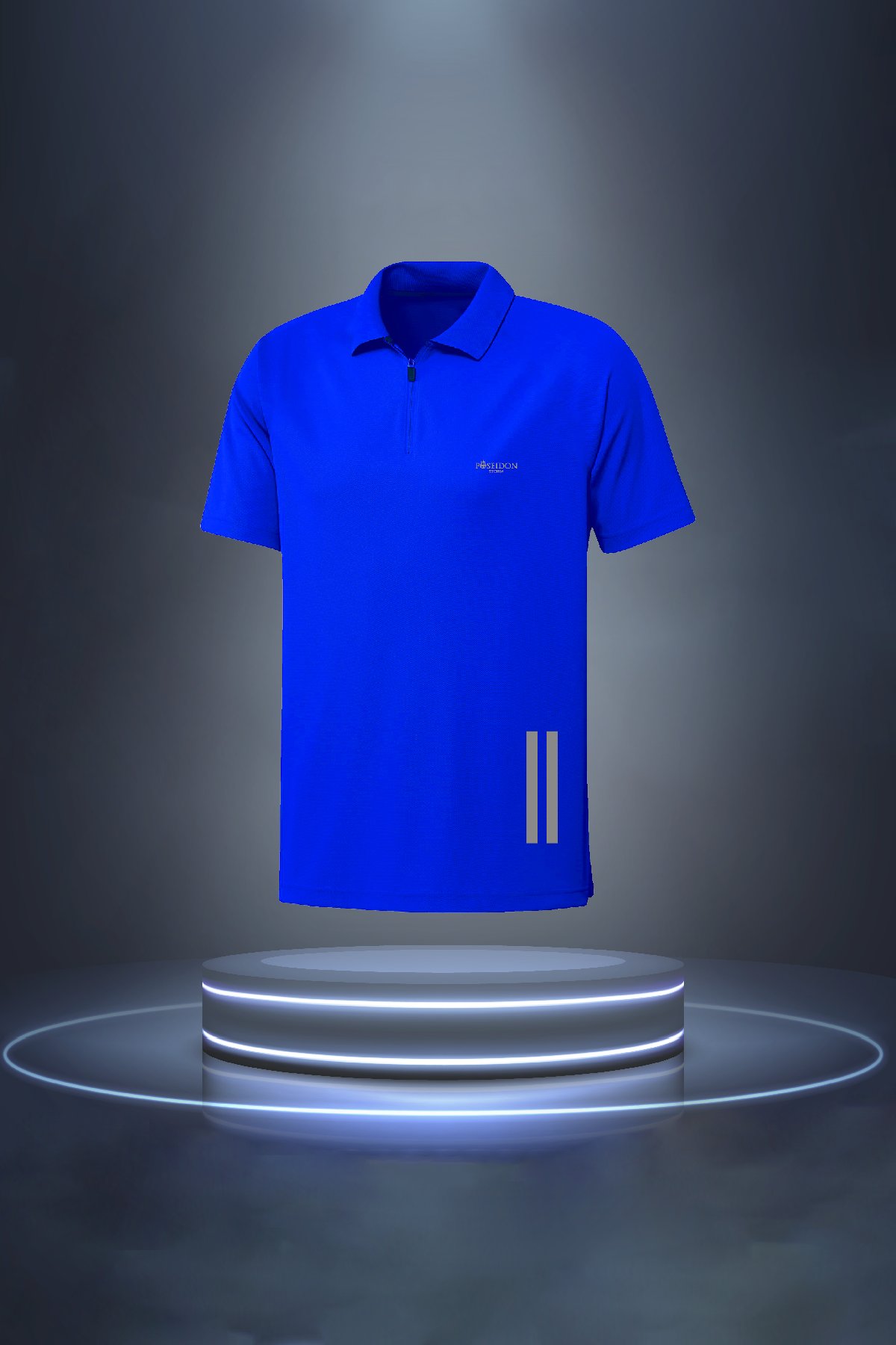 Erkek Mavi Vision Pro Kumaş Fit Kısa Kol T-shirt S-3XL