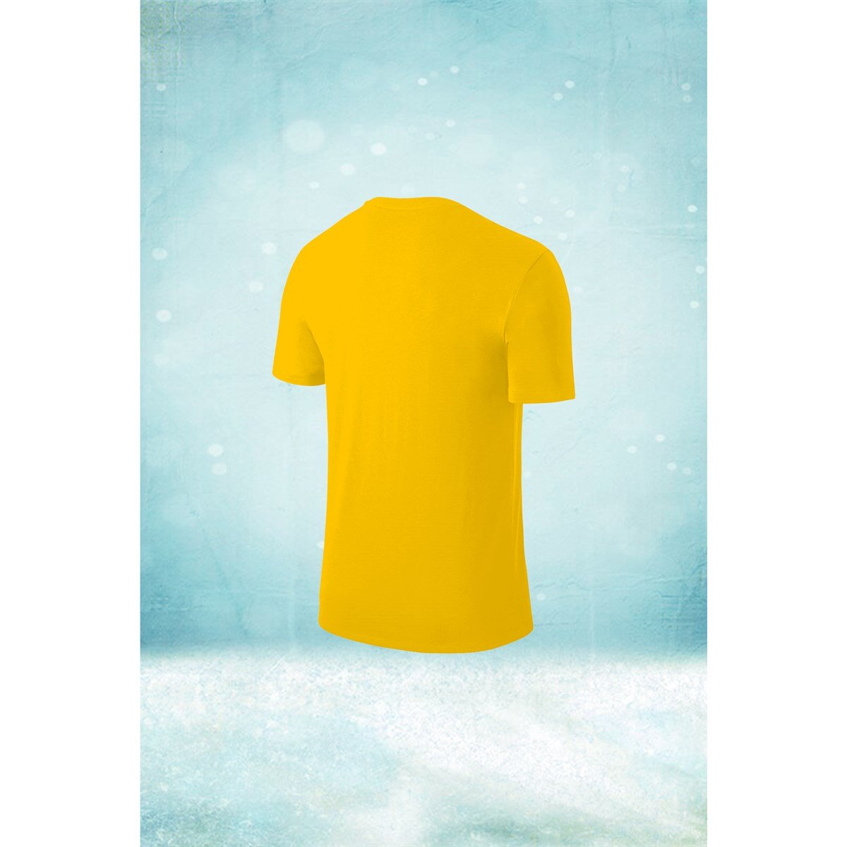 Erkek Sarı Dri-Fit Kumaş Baskısız Yuvarlak Yaka Kısa Kol T-shirt  S-3XL 