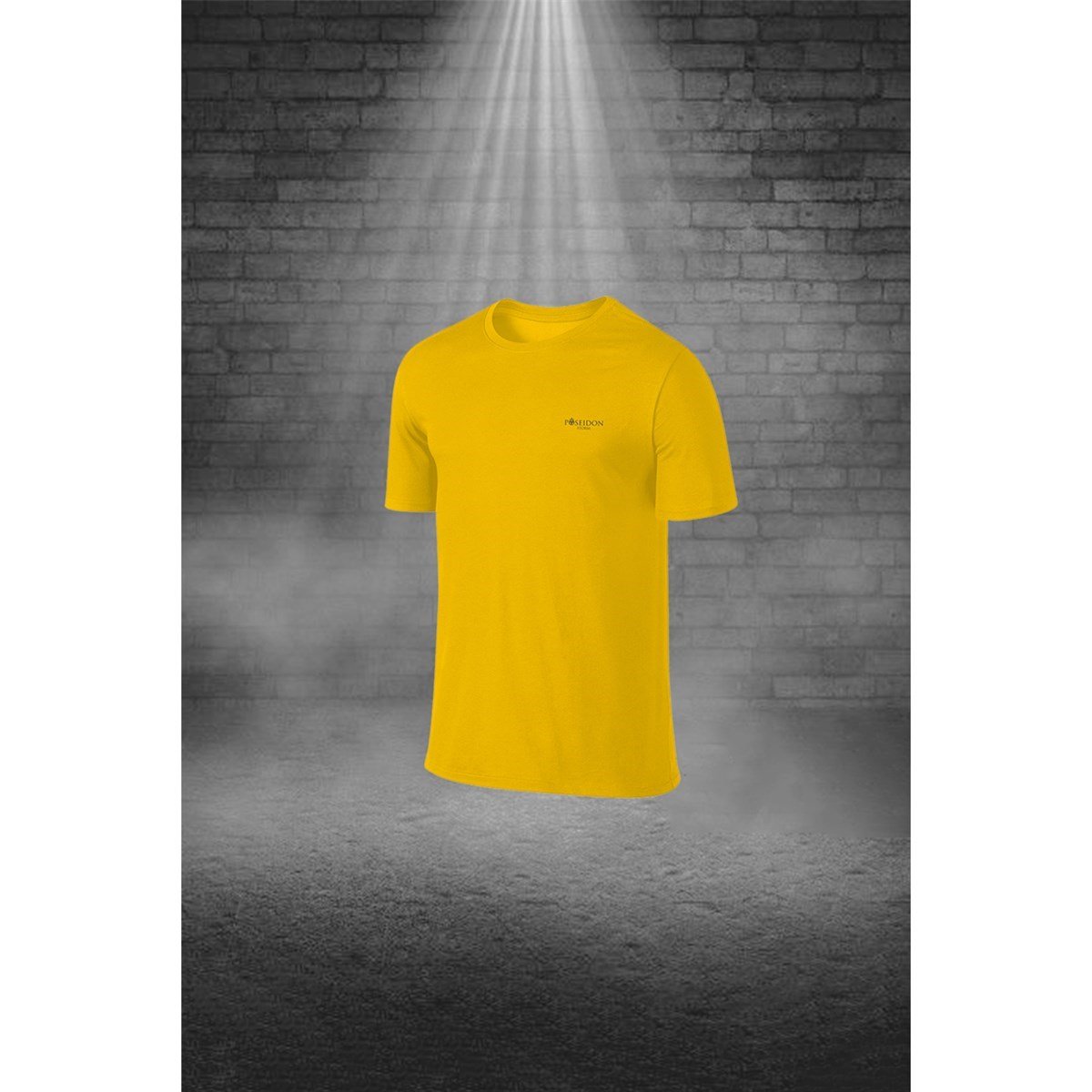 Erkek Sarı Dri-Fit Kumaş Rahat Günlük Sporcu Konforlu Tişört Şort Koşu Seti S-3XL