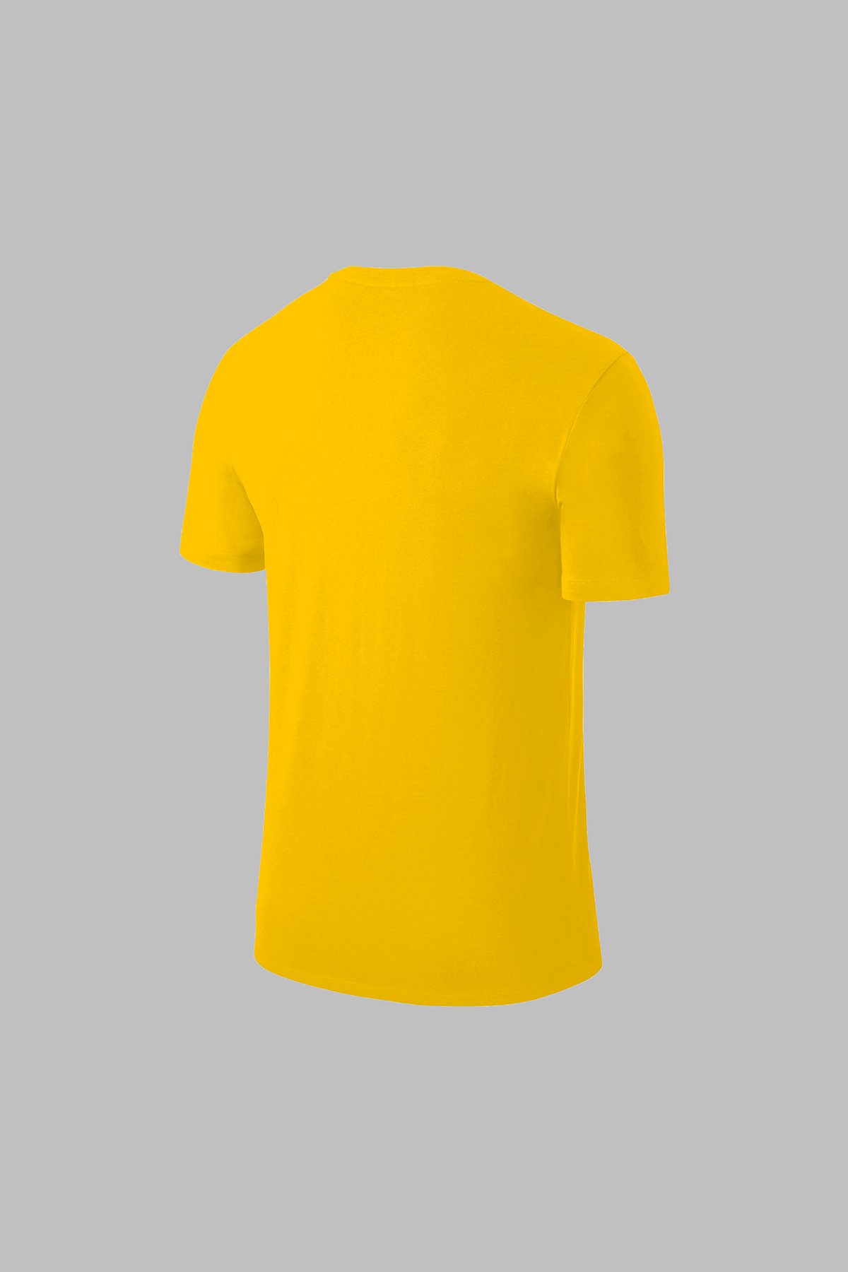 Erkek Sarı Dri-Fit Kumaş Yürüyüş ve Koşu için Konforlu  Sıfır Yaka T-shirt S-3XL