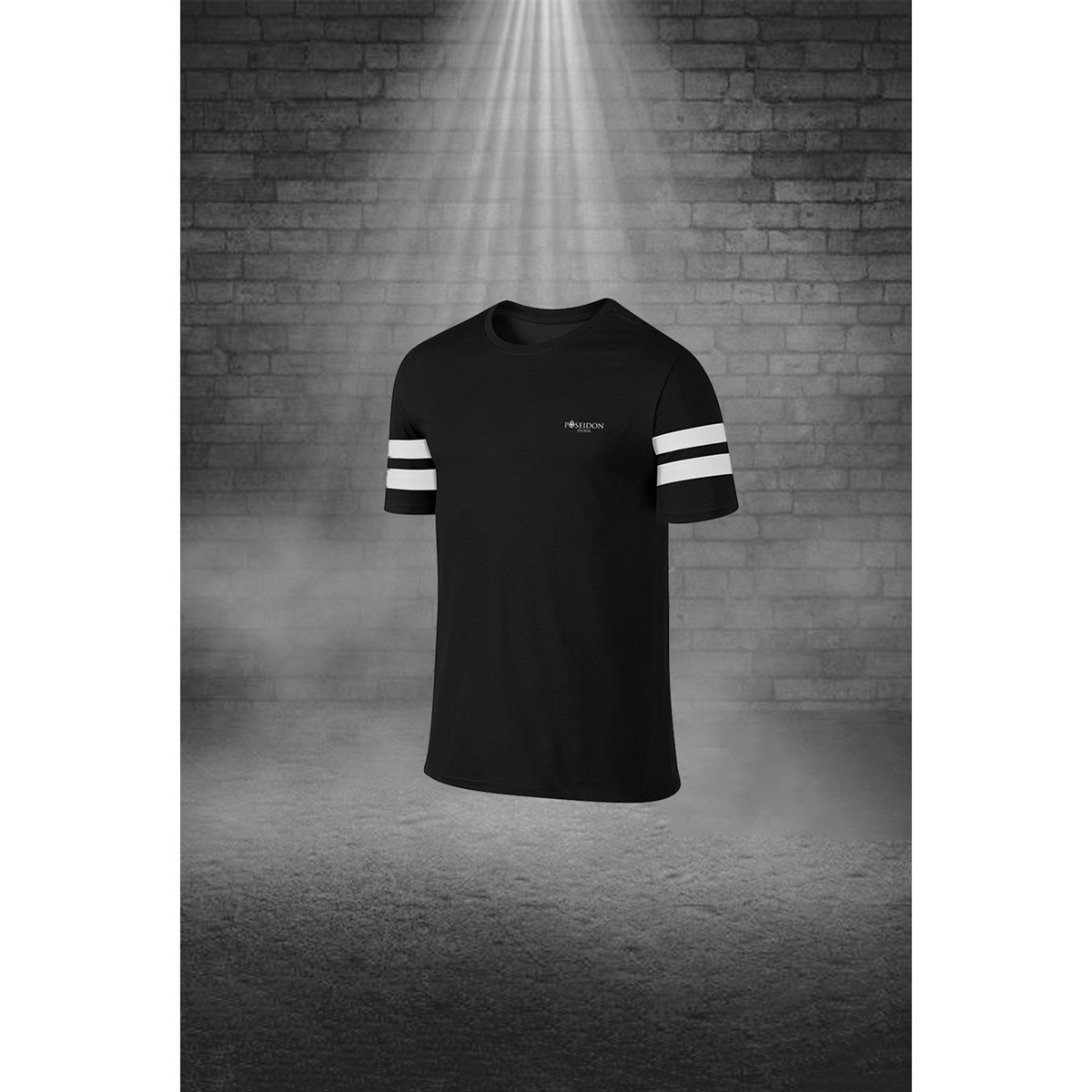 Erkek Siyah Dri-Fit Kumaş Yürüyüş için Konforlu Cepli Sıfır Yaka Tişört Şort İkili Alt Üst Spor Seti S-3XL