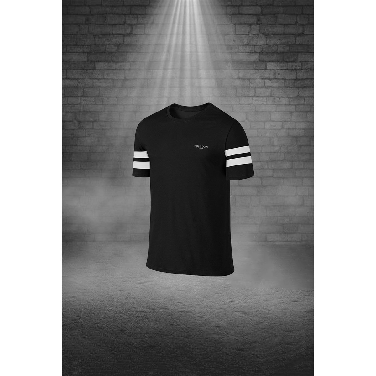 Erkek Siyah Dri-Fit Kumaş Yürüyüş için Konforlu Cepli Sıfır Yaka Tişört Şort İkili Alt Üst Spor Seti S-3XL