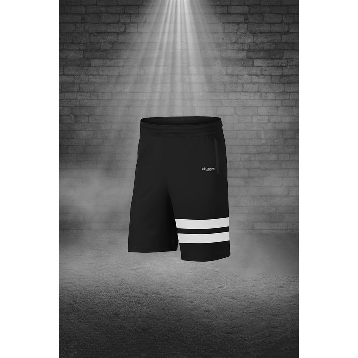 Erkek Siyah Dri-Fit Kumaş Yürüyüş için Konforlu Cepli Sıfır Yaka Tişört Şort İkili Alt Üst Spor Seti S-3XL