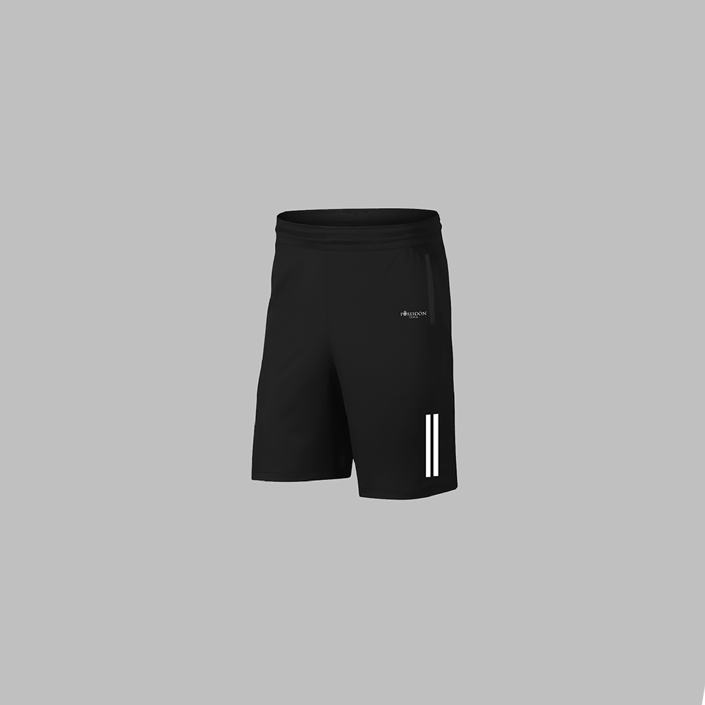 Erkek Siyah Dri-Fit Kumaş Yuvarlak Yaka Cepli Günlük Konforlu Yürüyüş Konforlu Tişört Şort Seti S-3XL
