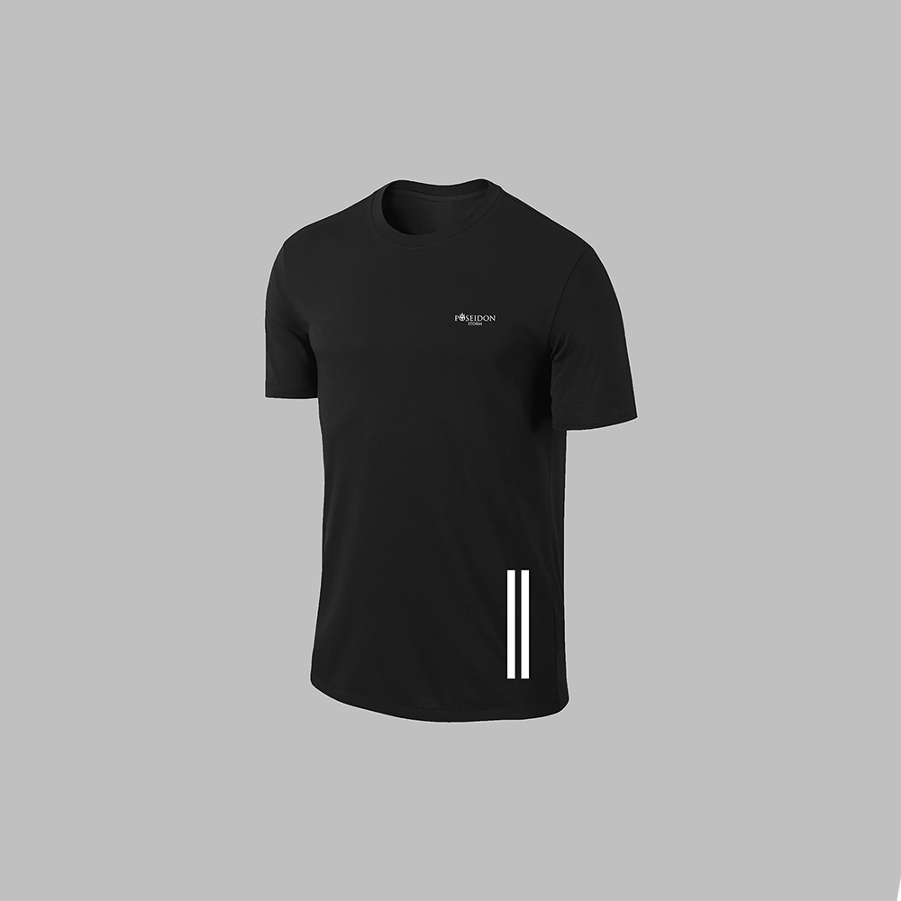 Erkek Siyah Dri-Fit Kumaş Yuvarlak Yaka Cepli Günlük Konforlu Yürüyüş Konforlu Tişört Şort Seti S-3XL