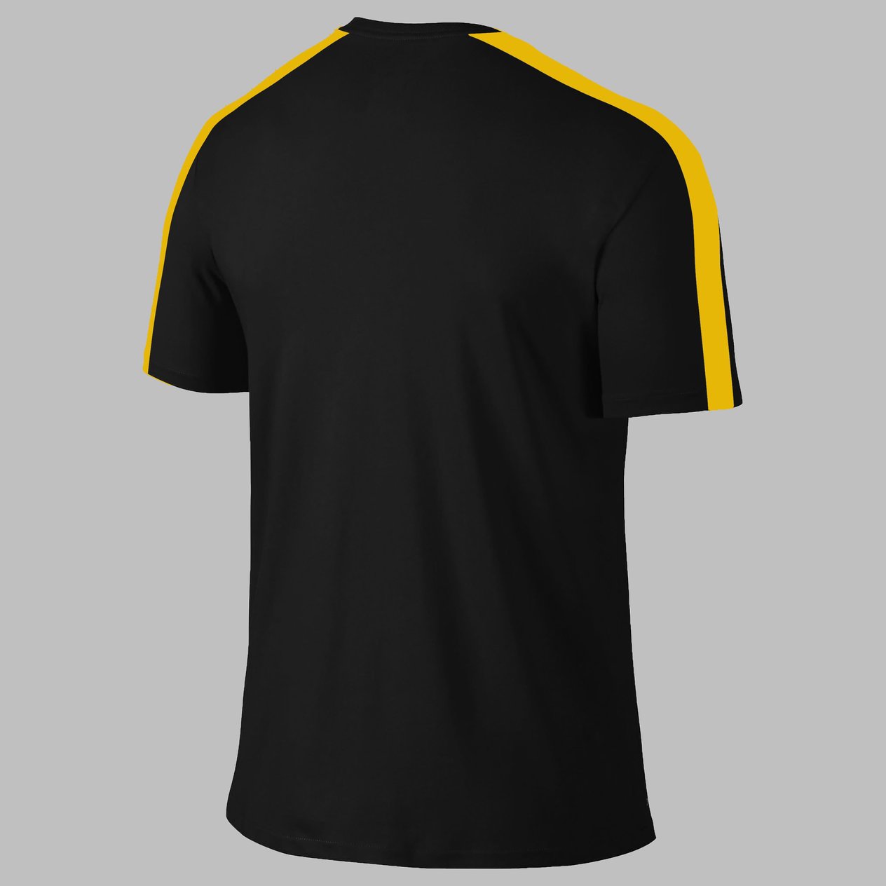 Erkek Siyah Dri-Fit Kumaş Yuvarlak Yaka Şık Konforlu T-shirt S-3XL