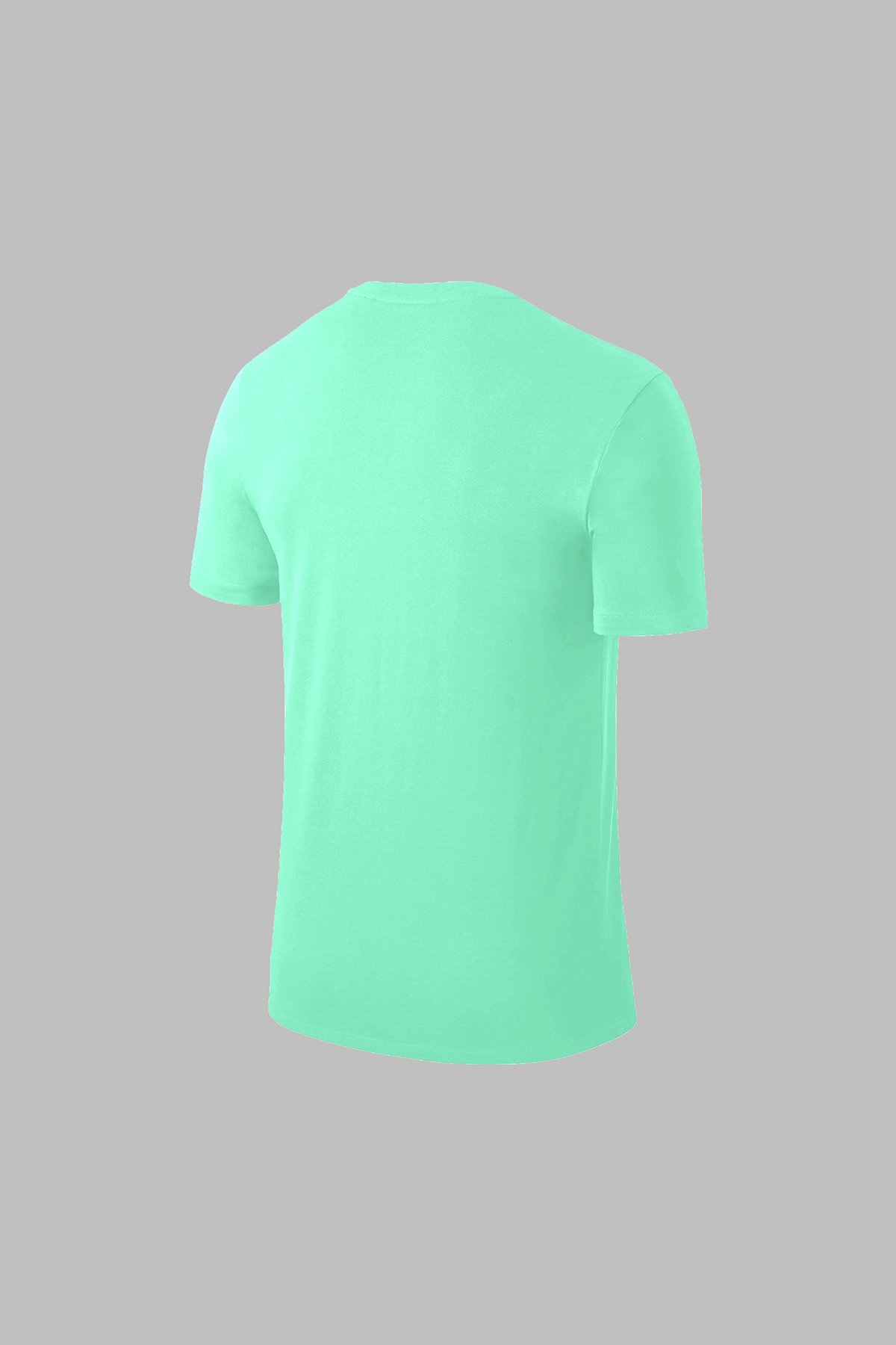 Erkek Su Yeşili Dri-Fit Kumaş Antrenman ve Koşu için Konforlu  Düz Tişört S-3XL