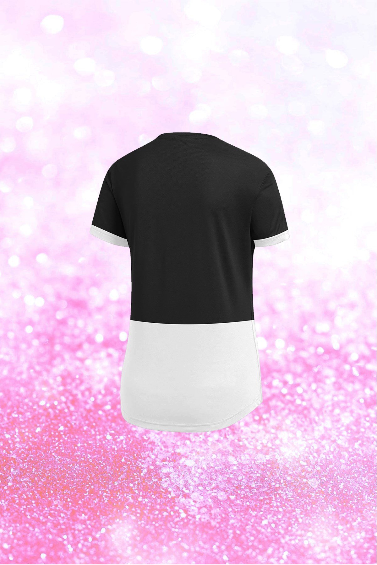Kadın Siyah Dri-Fit Kumaş Bisiklet Yaka Kısa Kol Günlük T-shirt    S-3XL