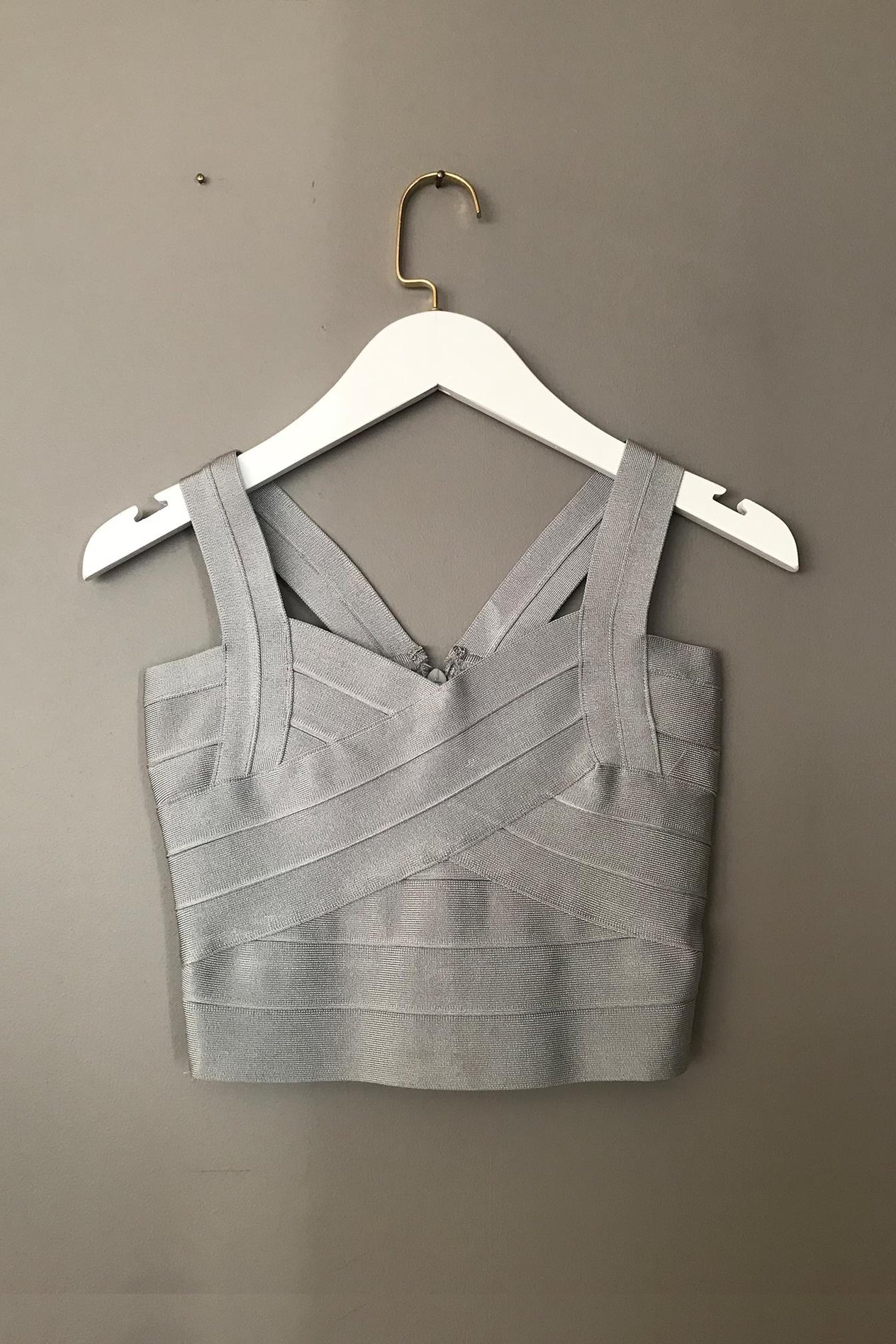 Hervel Leger Gri Bandajlı Büstiyer