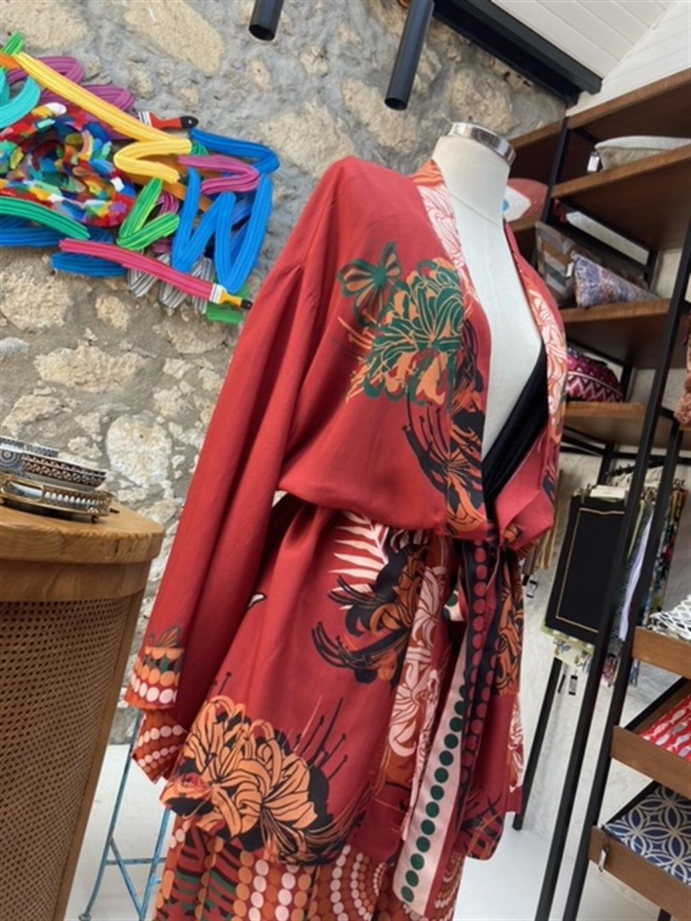 Mandala Desenli Kahverengi Tunik