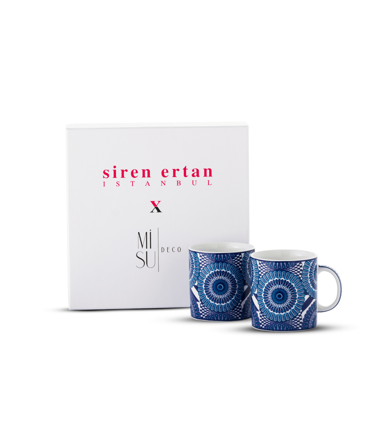 SİREN ERTAN TASARIMLI LIMITED EDITION 2'Lİ PORSELEN KUPA SETİ