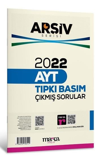 2022 AYT ARŞİV SERİSİ Tıpkı Basım Çıkmış Sorular  Tamamı Video Çözümlü