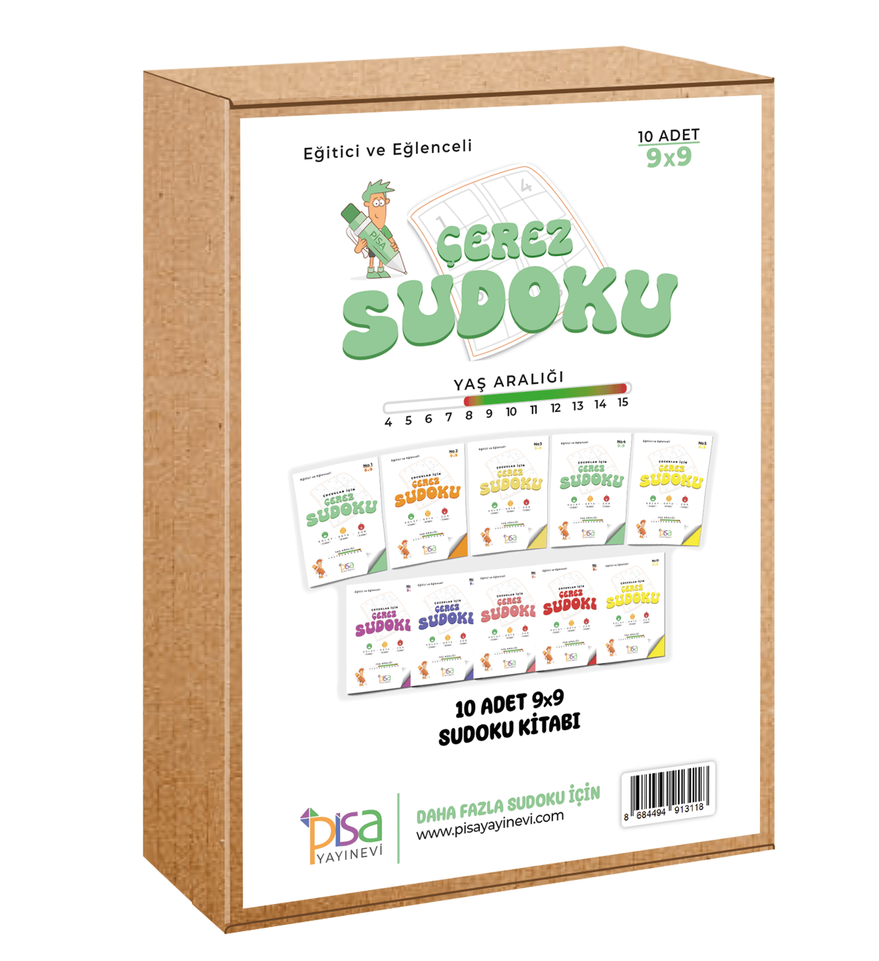 9x9 Eğitici ve Eğlenceli 10 Adet Çerez Sudoku Set