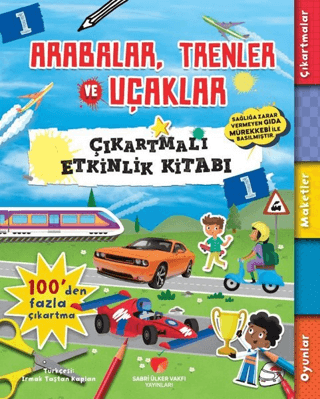 Arabalar,Trenler ve Uçaklar Çıkartmalı Etkinlik Kitabı 1