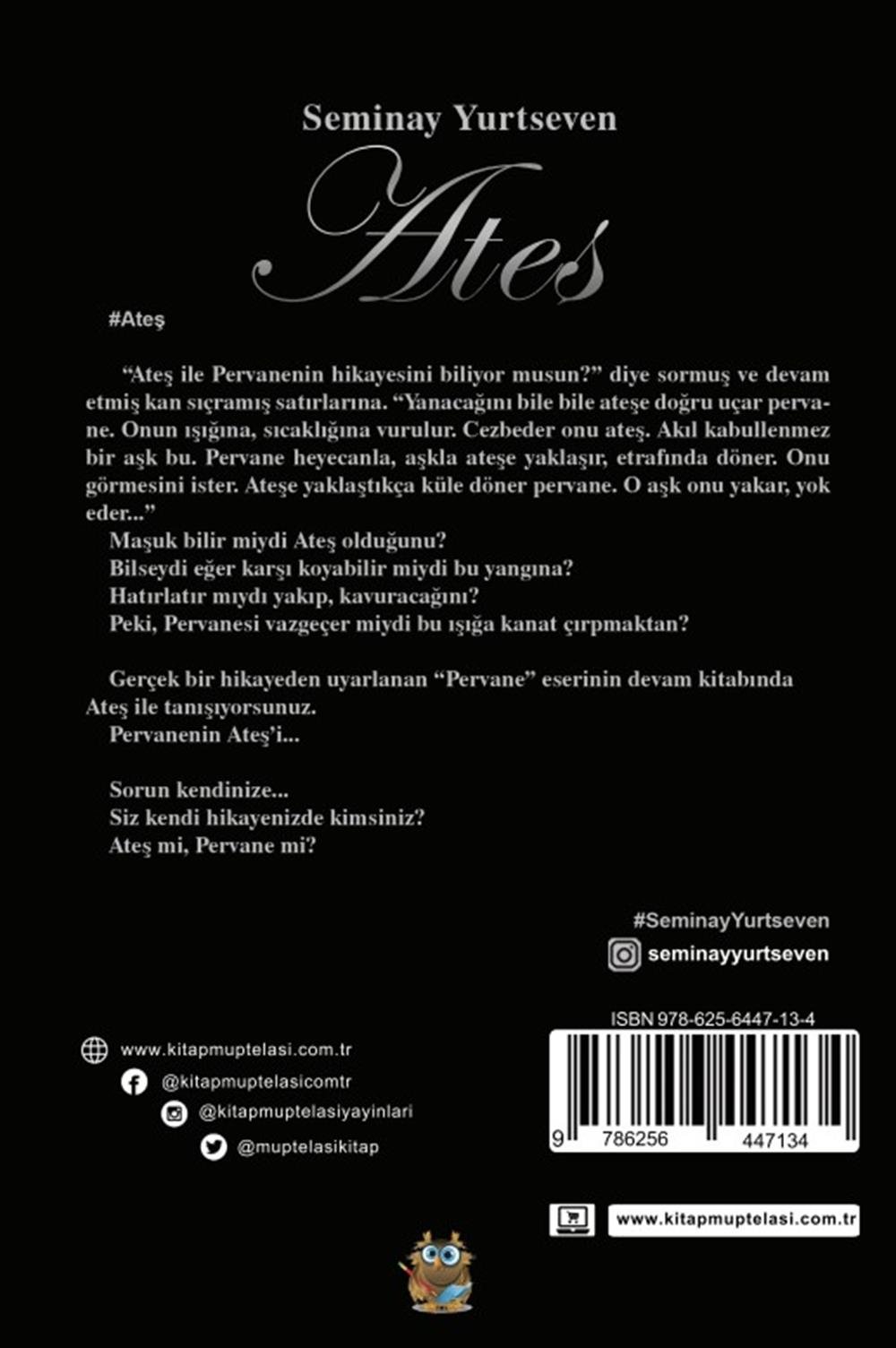 Ateş , Seminay Yurtseven , Kitap Müptelası Yayınları , 9786256447134 ,