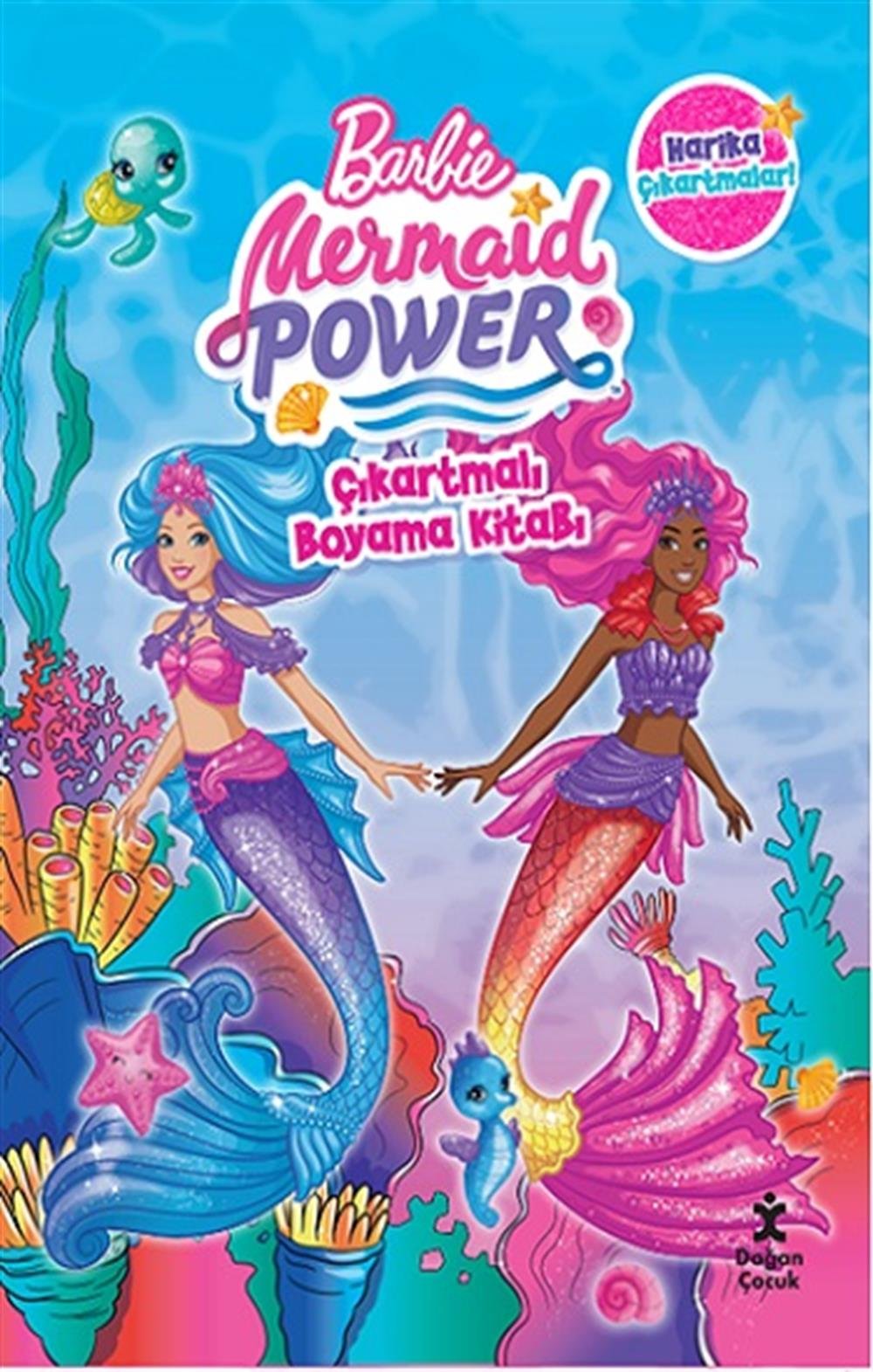 Barbie Mermaid Power Çıkartmalı Boyama Kitabı