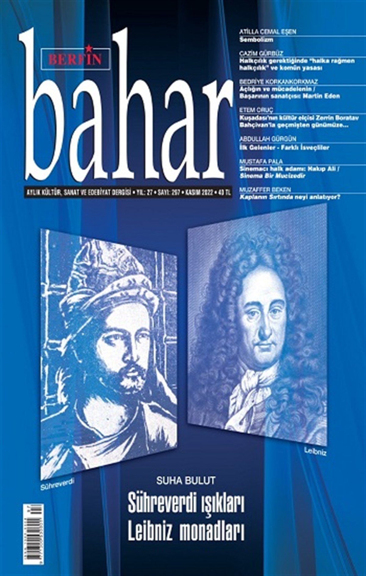Berfin Bahar  Aylık Kültür Sanat ve Edebiyat Dergisi Kasım 2022 – 297. Sayı