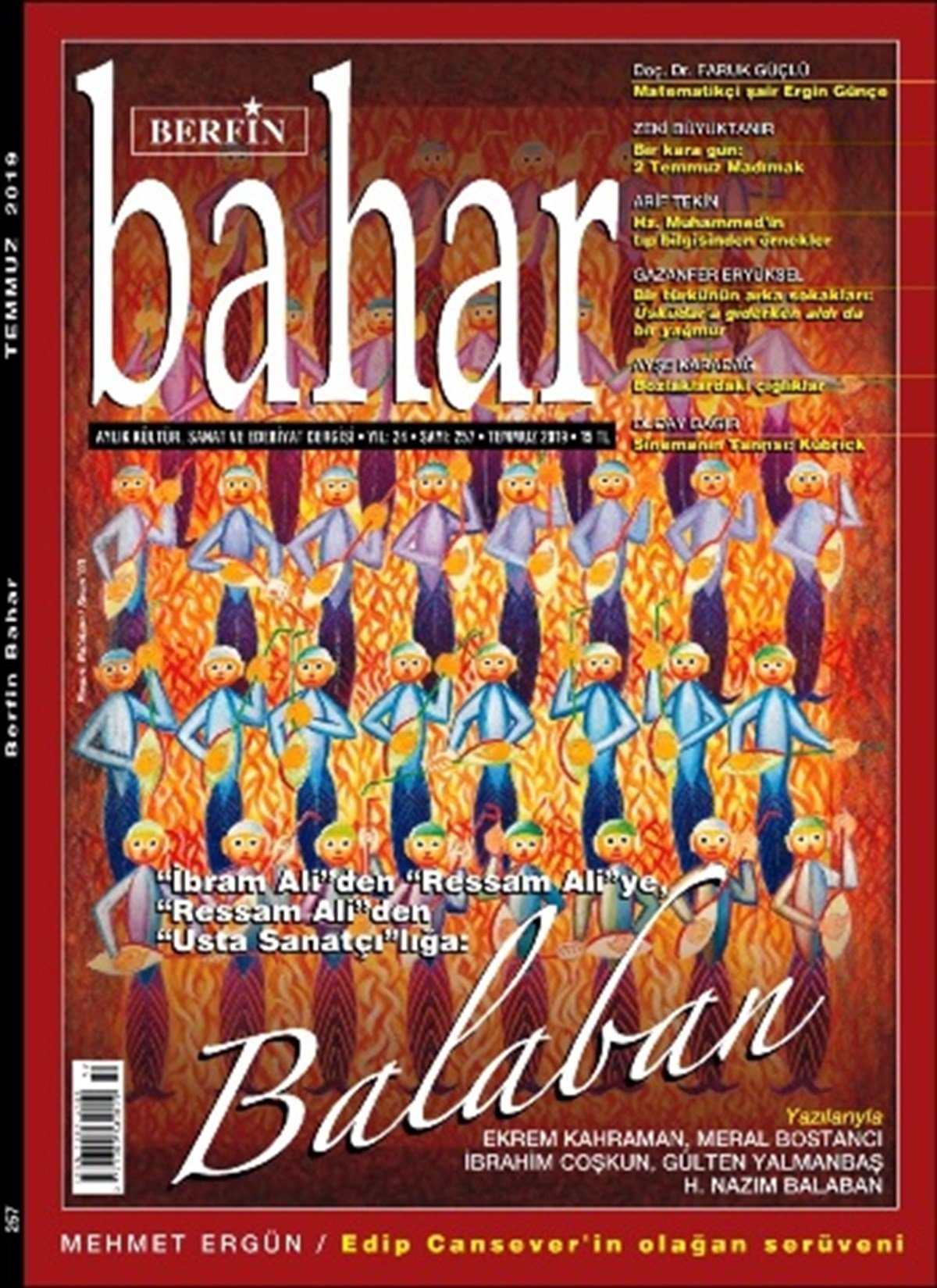 Berfin Bahar Aylık Kültür Sanat ve Edebiyat Dergisi Temmuz 2019 Sayı 257