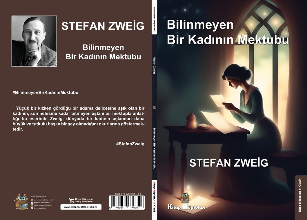 Bilinmeyen Bir Kadının Mektubu , Stefan Zweig , Kitap Müptelası Yayınları , 9786258176728 ,