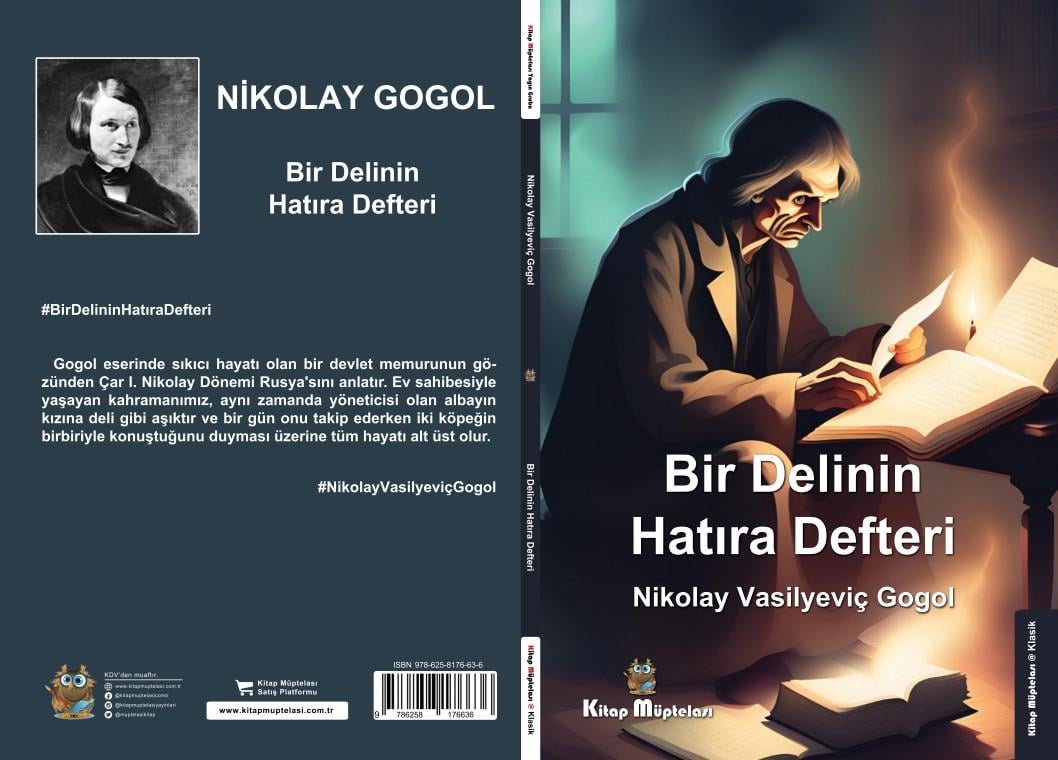 Bir Delinin Hatıra Defteri , Nikolay Vasilyeviç Gogol , Kitap Müptelası Yayınları , 9786258176636 ,